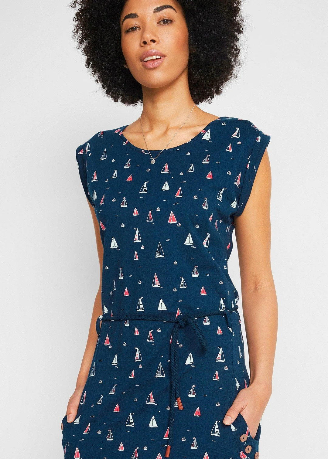 Robe en jersey imprimé à manches papillon - 3