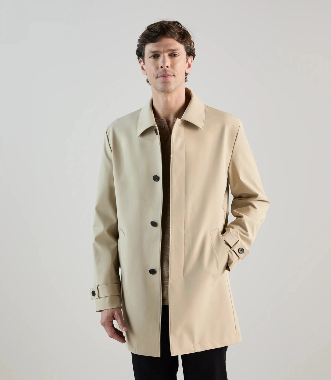 IZAC - Manteau mi-long léger beige - 2