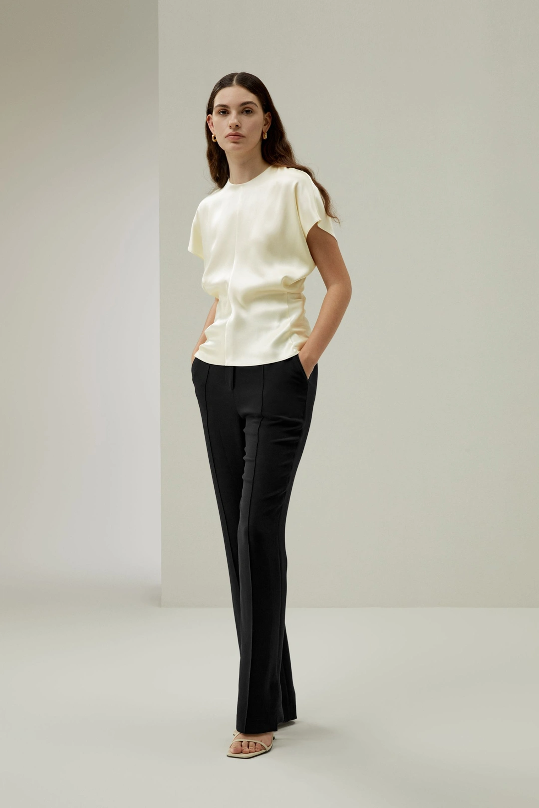 LILYSILK Haut En Soie Femme Design Fendu Sur Le Devant, L'Arrière Et Les Côtés 100% Soie De Mûrier Doux Pour La Peau Lilyblanc Xl