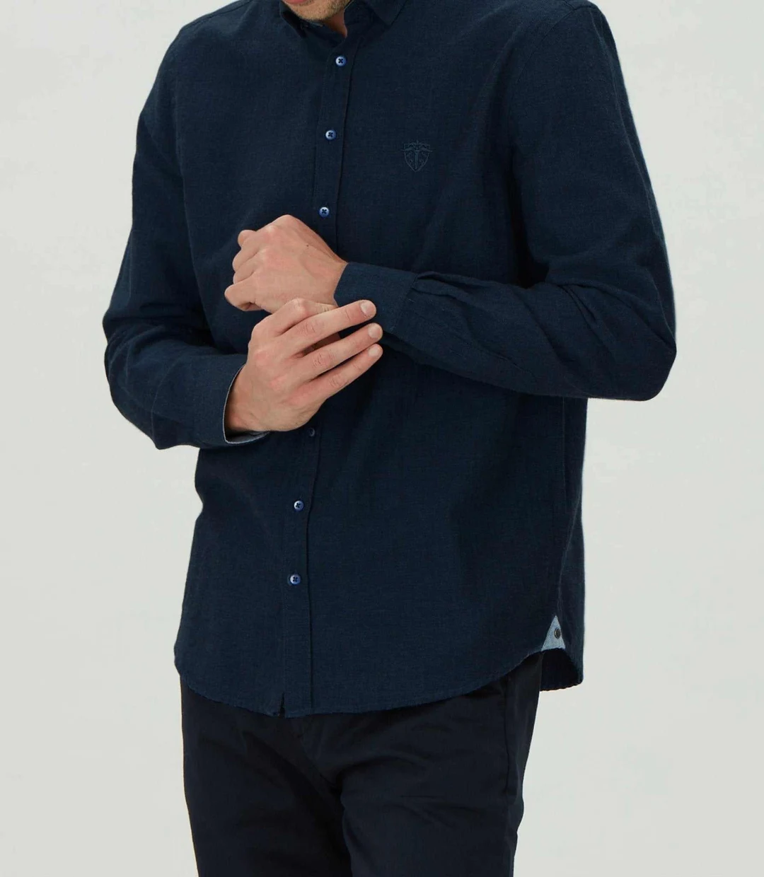 IZAC - Chemise casual marine ''Maral''