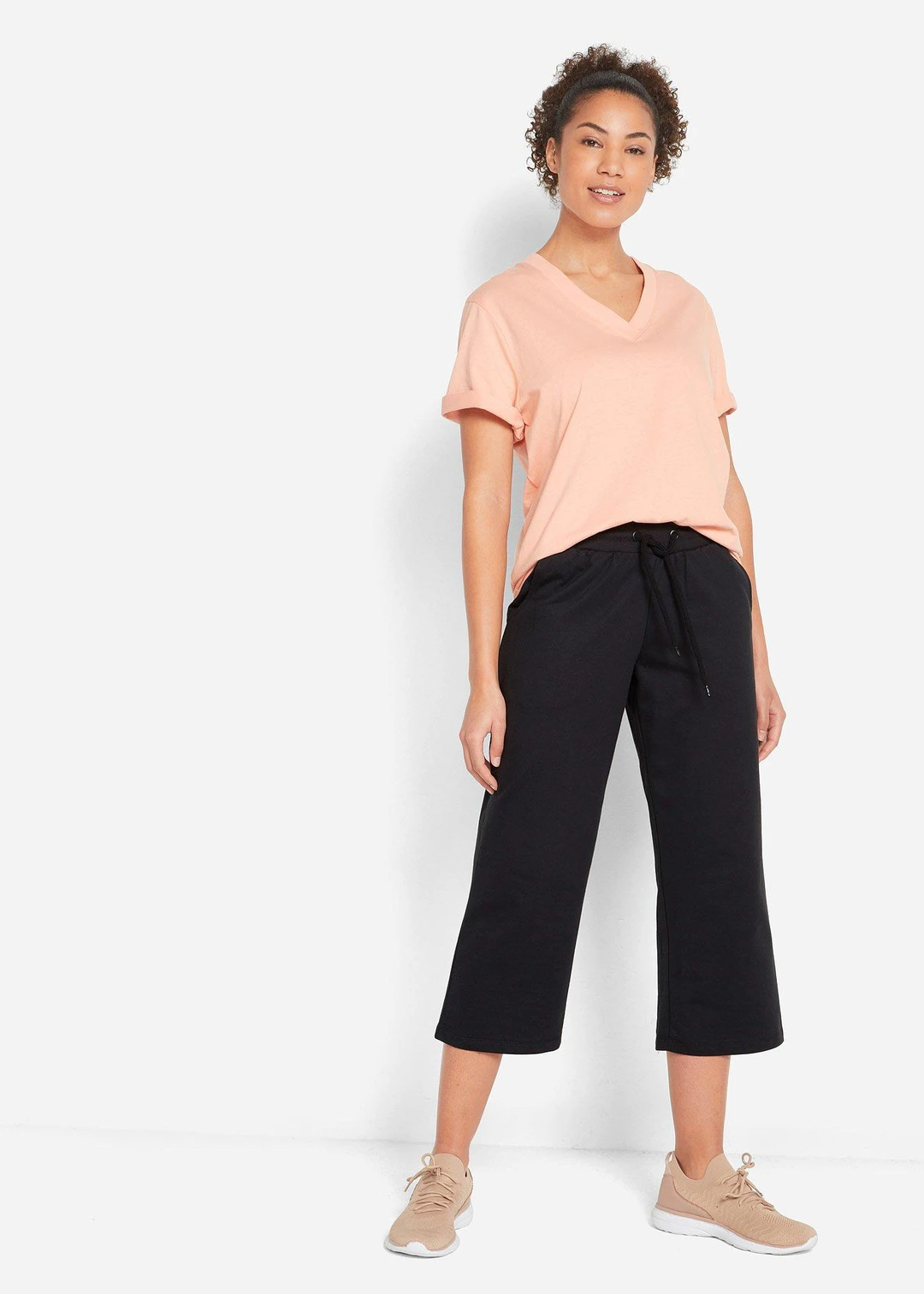 Pantalon de jogging en coton, mi-mollet - 2