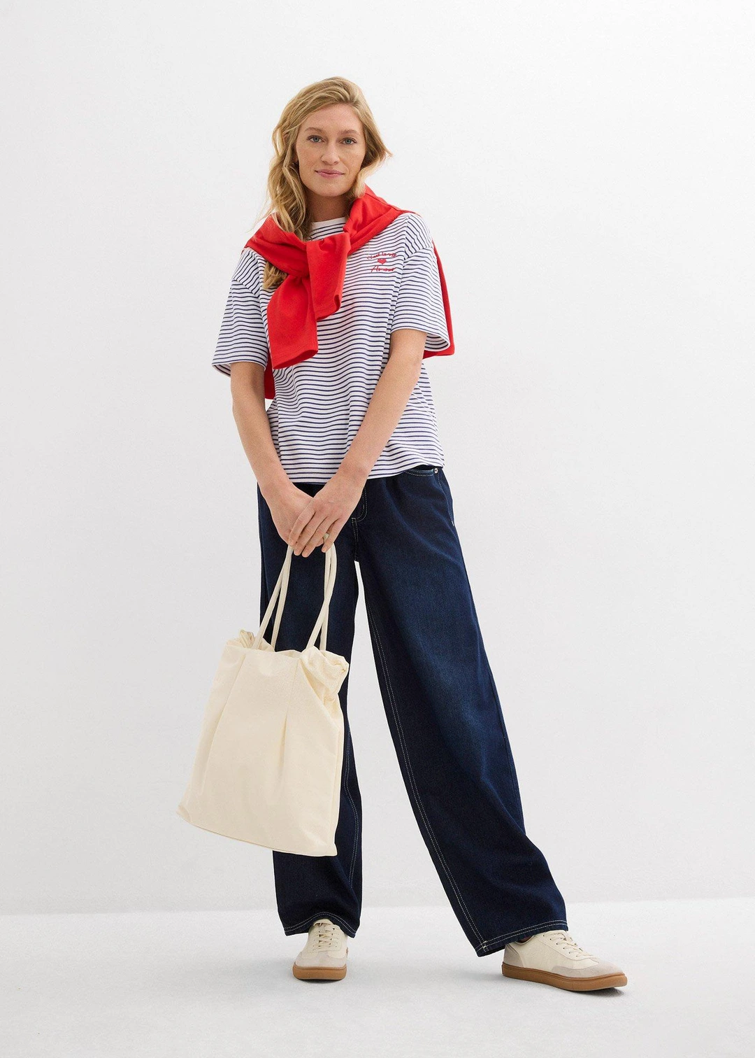 T-shirt rayé avec broderie - 2