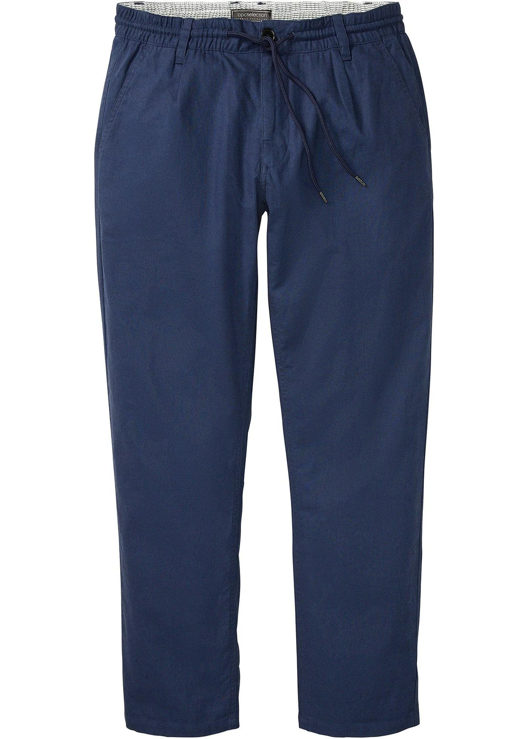 Pantalon jogger droit en lin mélangé, loose