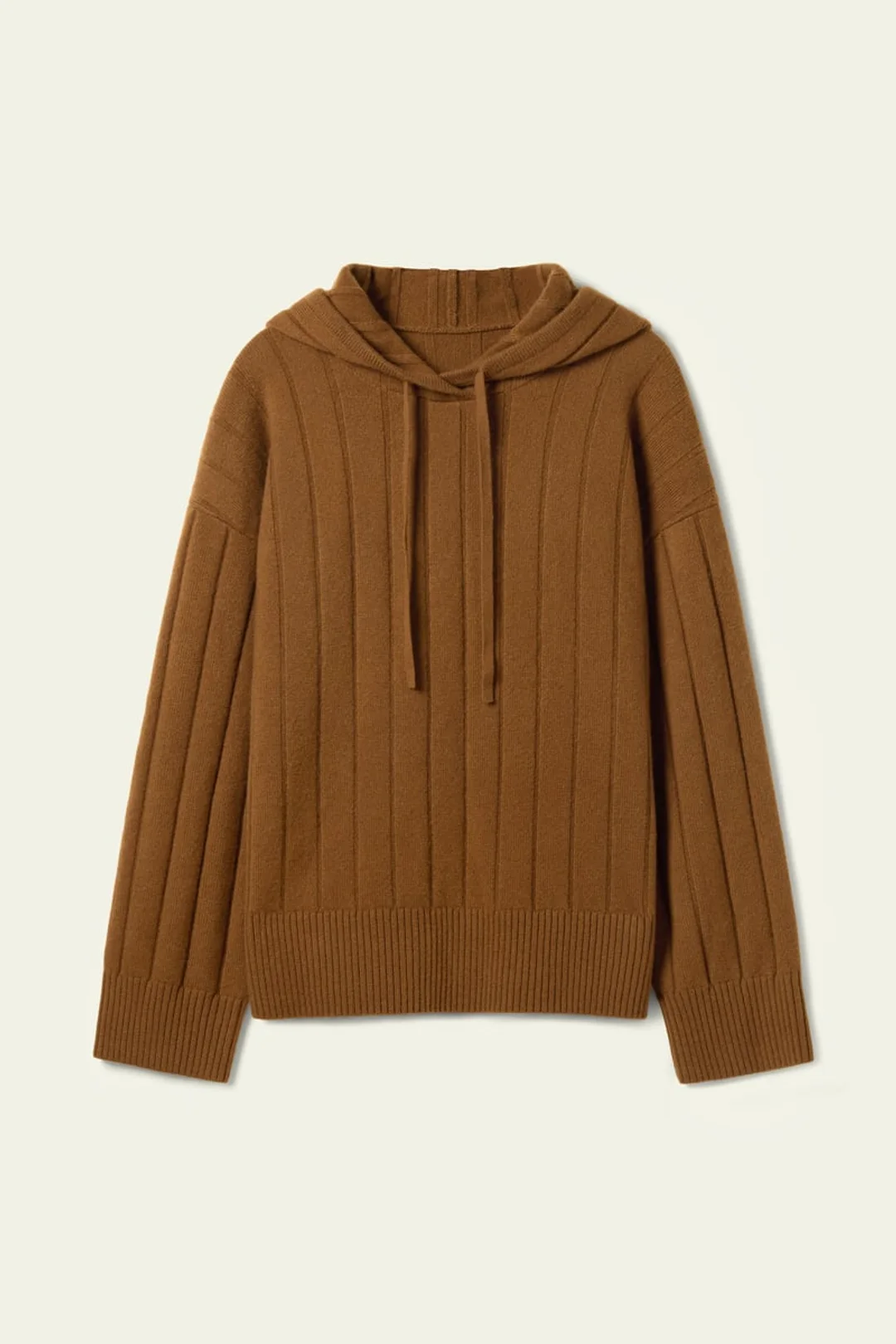 LILYSILK Pull à Capuche Femme 100% Cachemire Oversize en Tricot Côtelé, Blanc, XL