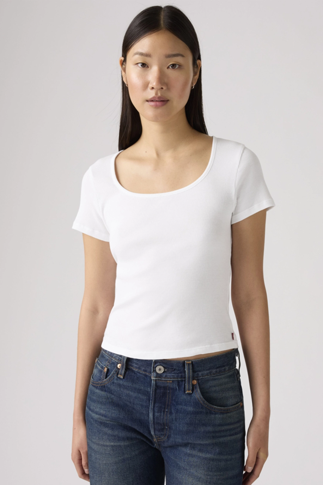 Levi's T Shirt Encolure Carrée Essential - Femme - Noir / Anthracite Night - XS