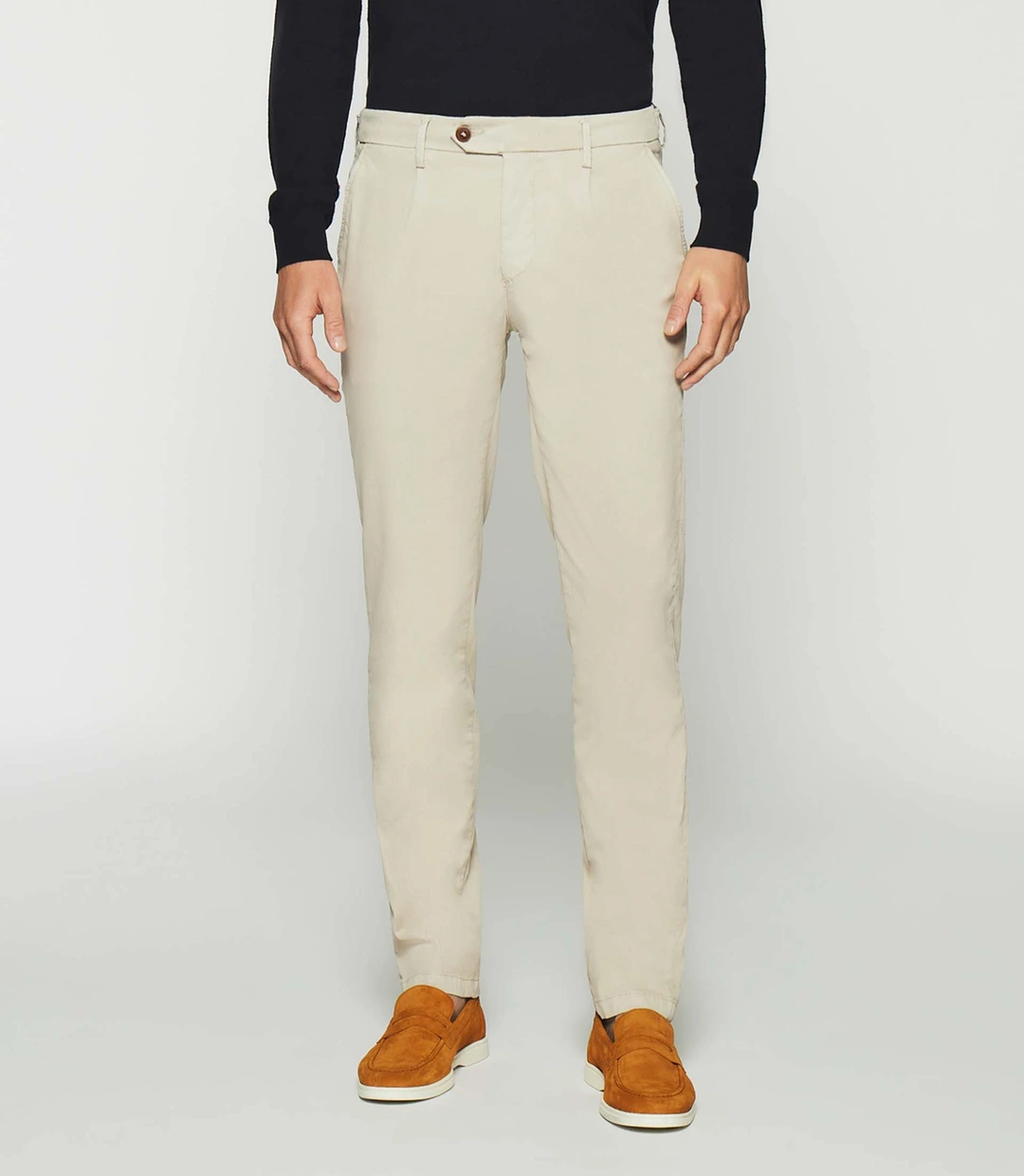 IZAC - Pantalon chino slim beige mastic PABLO