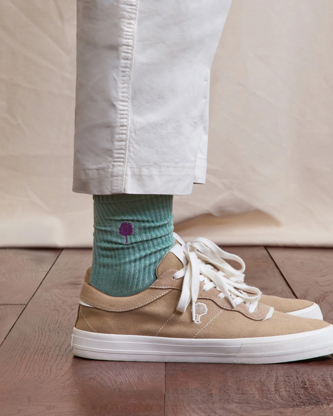 Chaussettes vert clair coton - SOCKS X1
