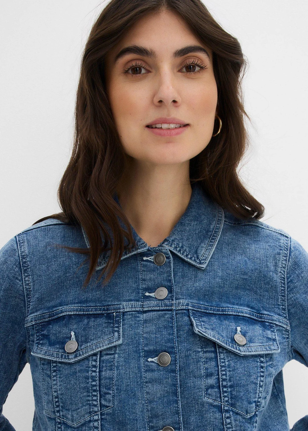 Veste en jean extensible, coupe boyfriend - 3