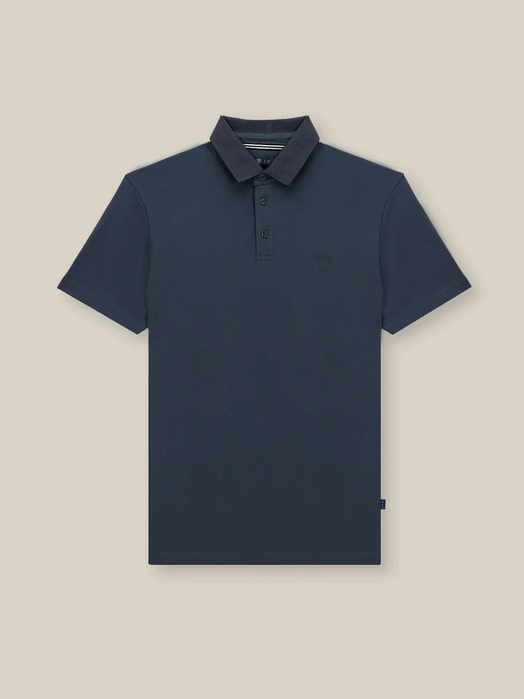IZAC - Polo boutonné piqué marine