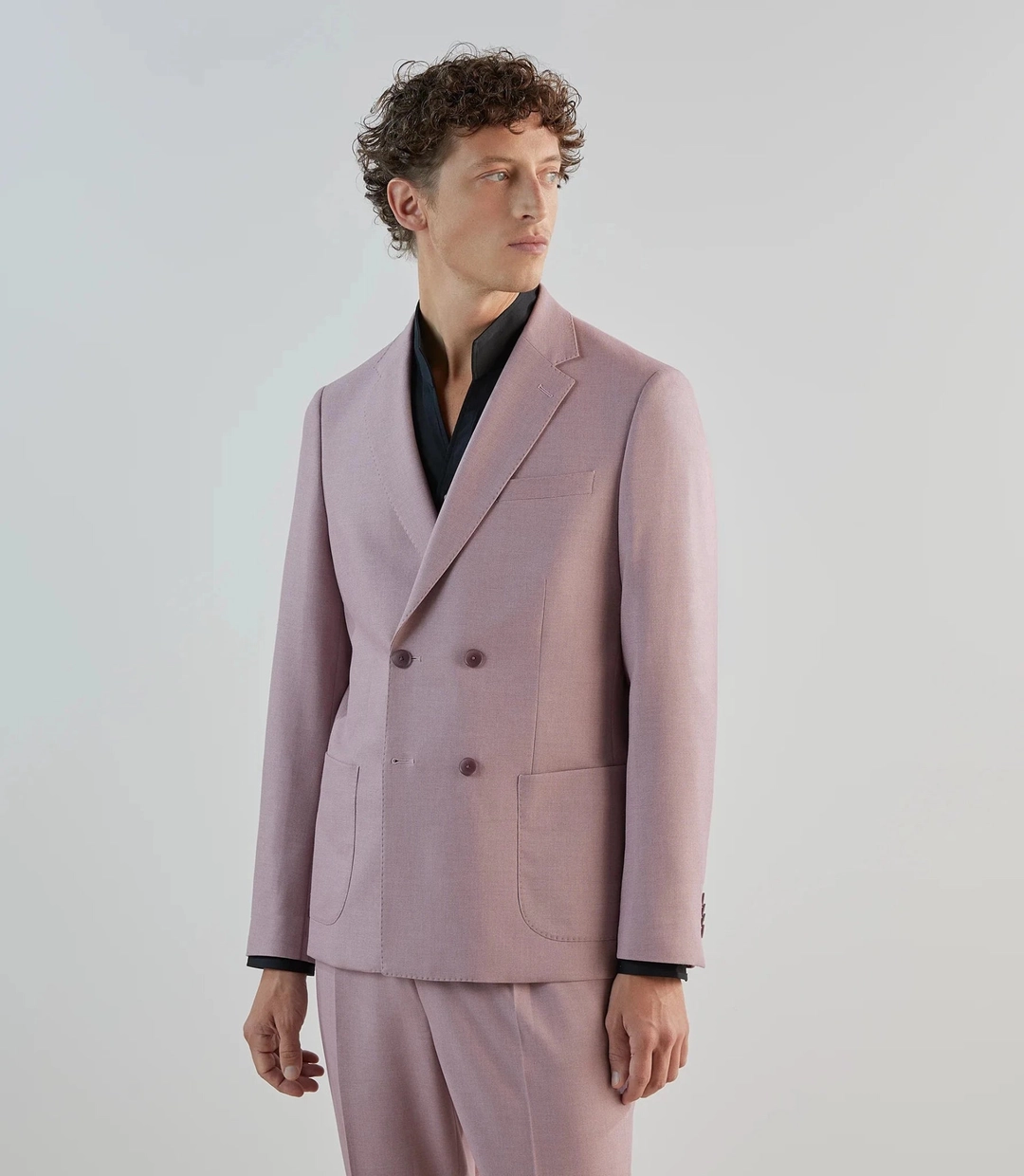 IZAC - Costume croisé mauve