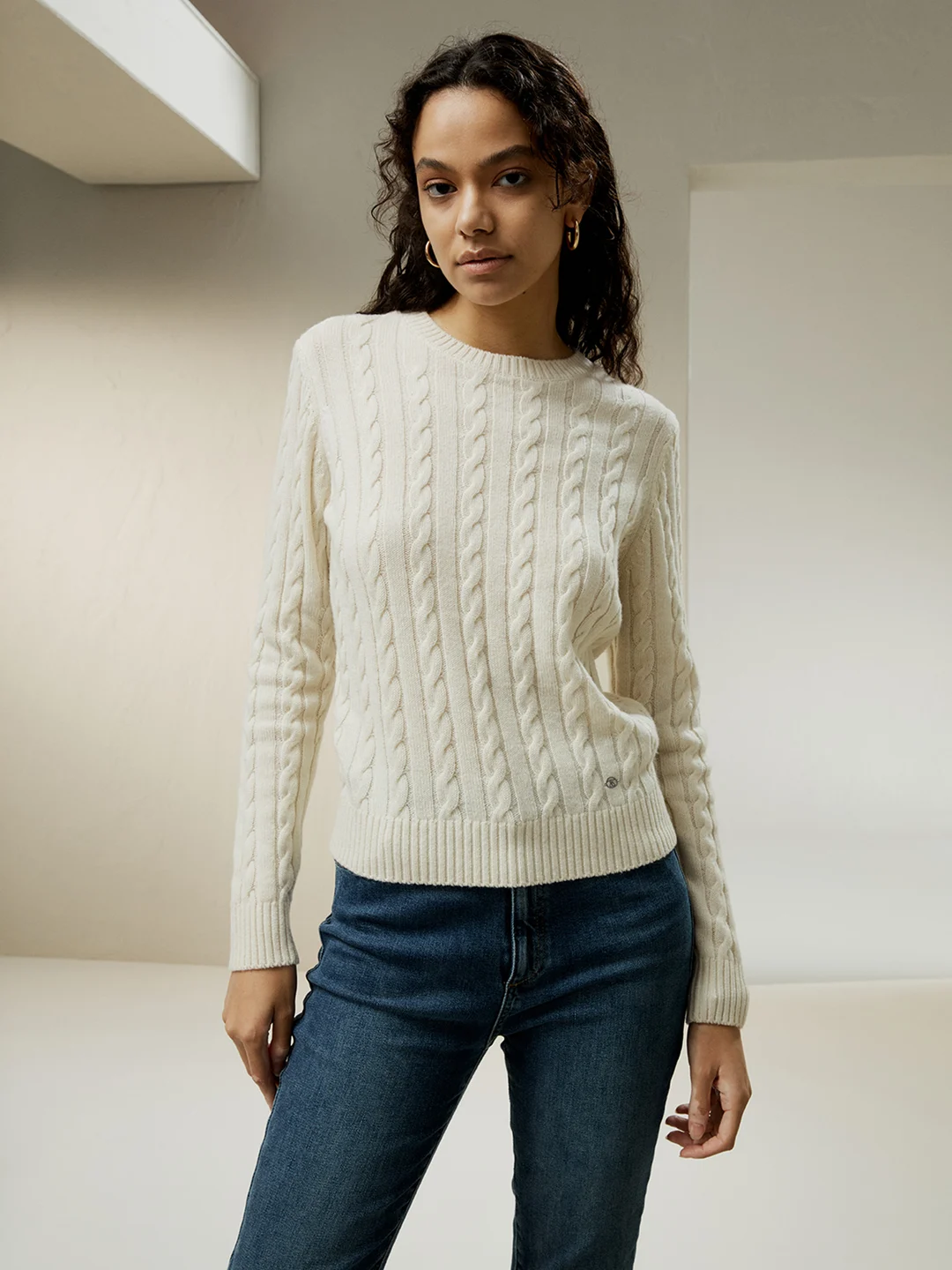 LILYSILK Pull En Laine Femme Gris Col Rond, Style Preppy Inspiré Laine Et Cachemire Un Classique À Associer À Un Pantalon L