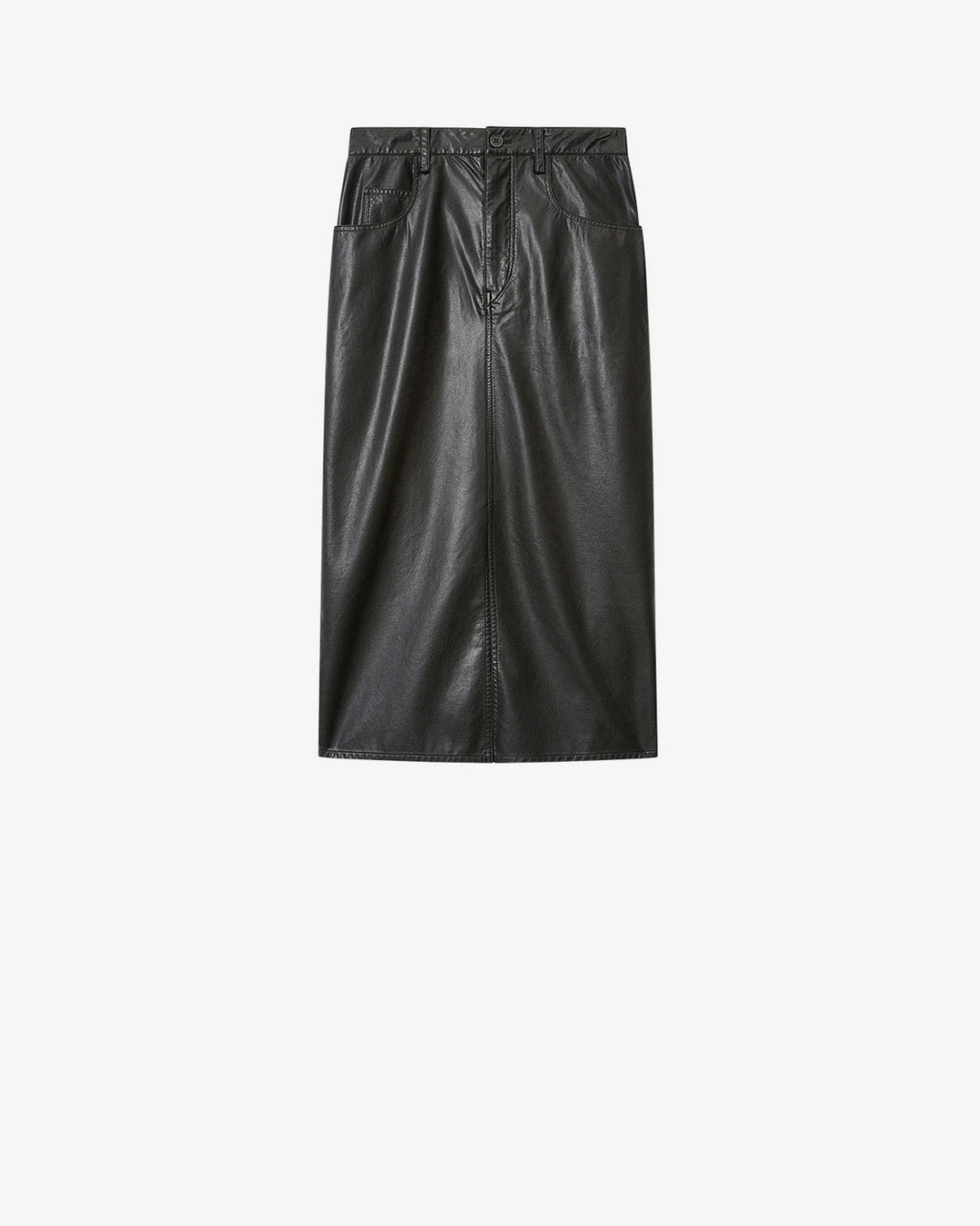 Jupe Nilauria Effet Cuir - Femme - Noir - Taille 42 - Marant Étoile