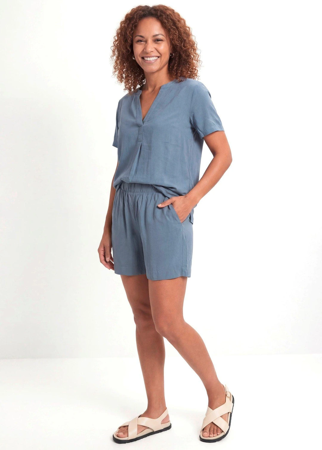 Short en viscose à taille élastiquée - 2