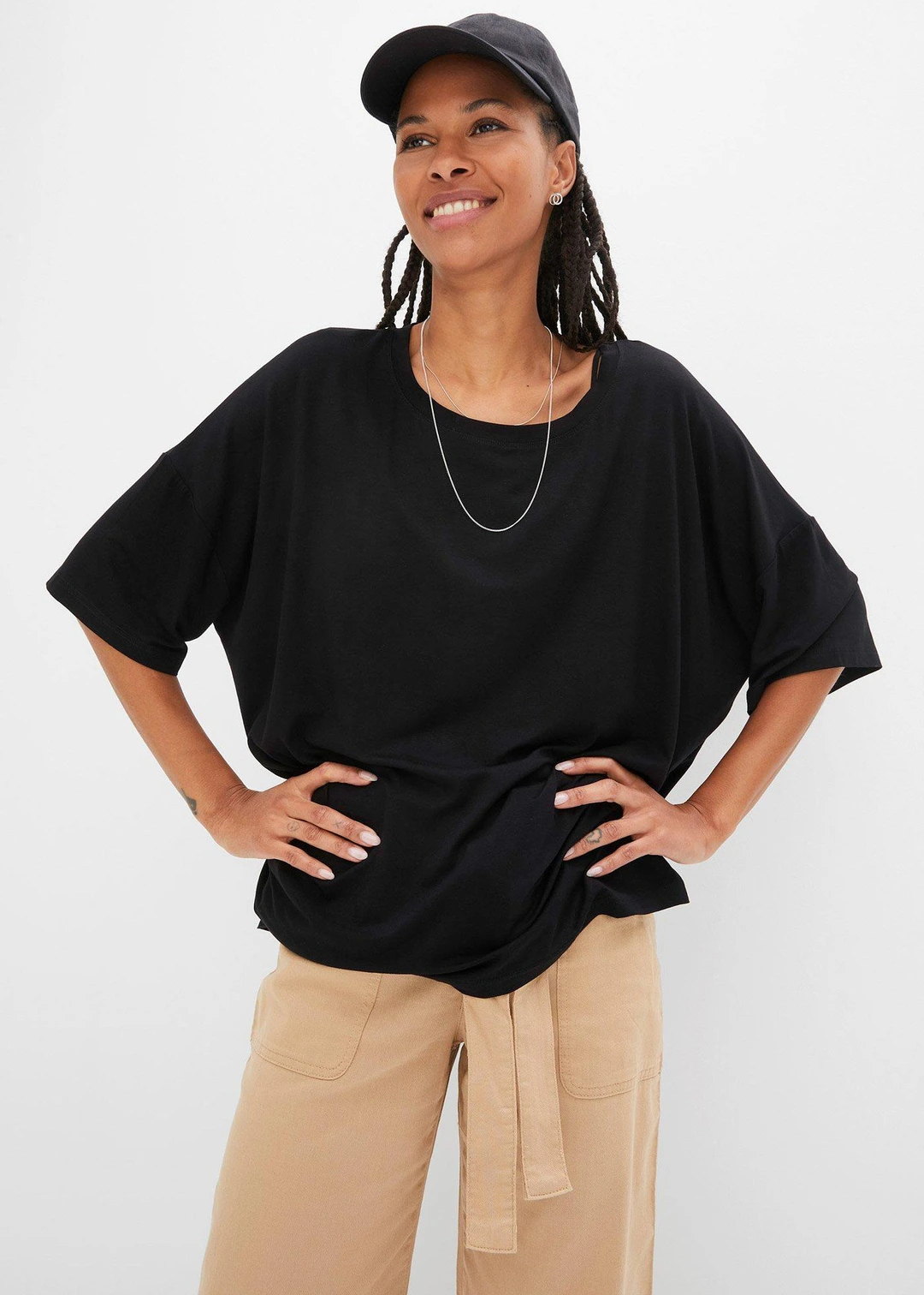 T-shirt oversize en viscose fluide - 3
