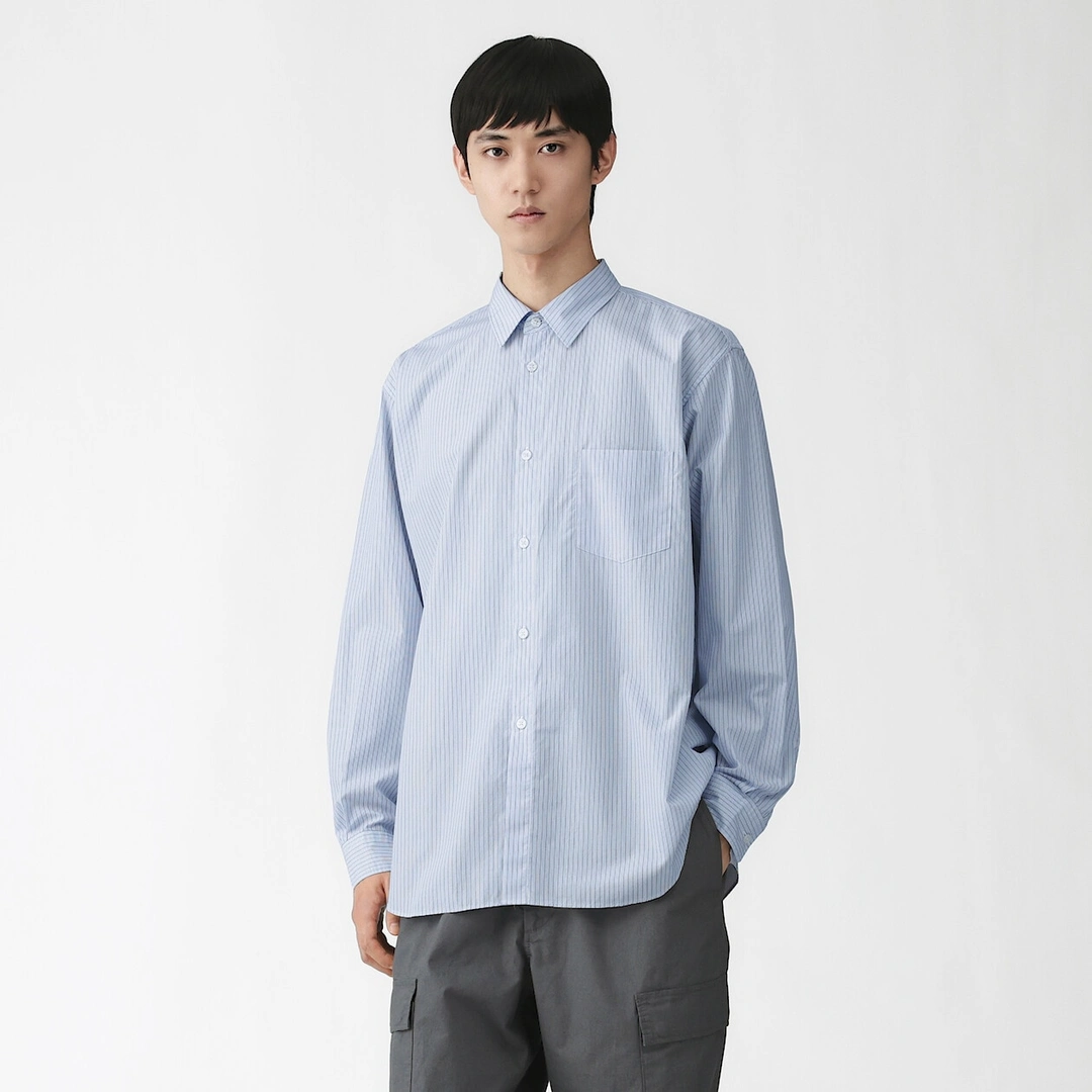 Chemise en popeline de coton biologique pour homme