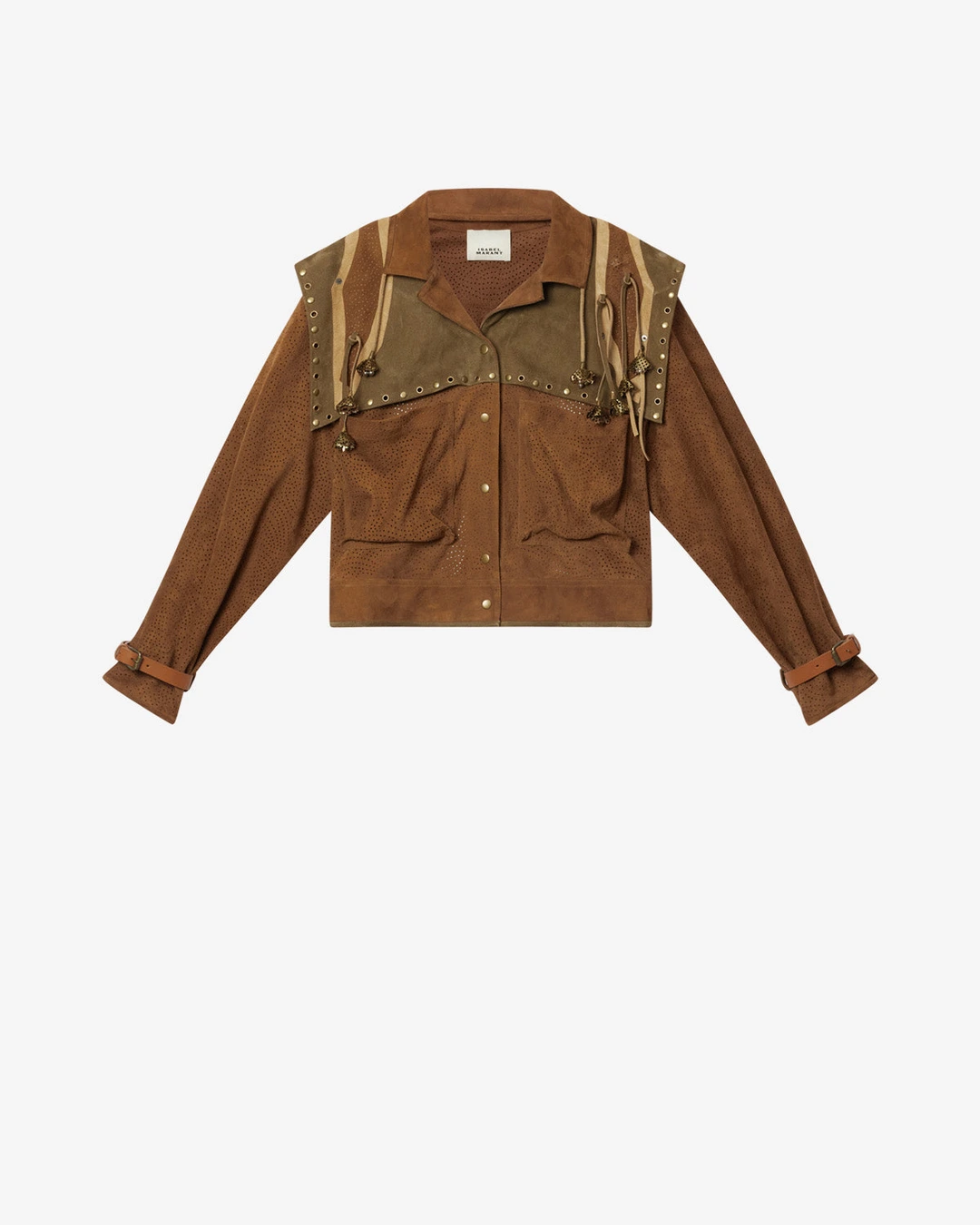 Veste En Cuir Kayae - Femme - Bronze - Taille 38