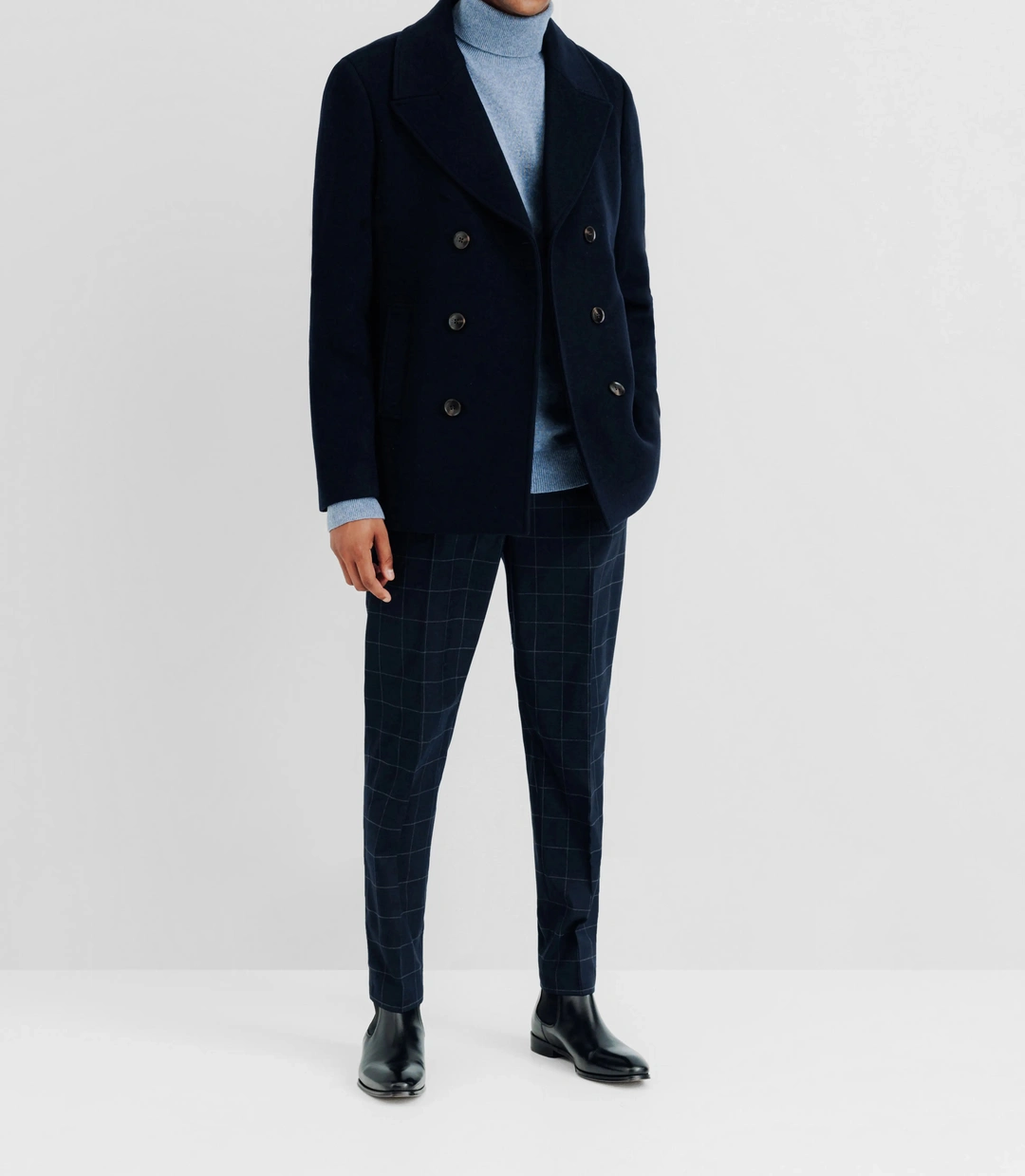 IZAC - Manteau caban 6 boutons marine