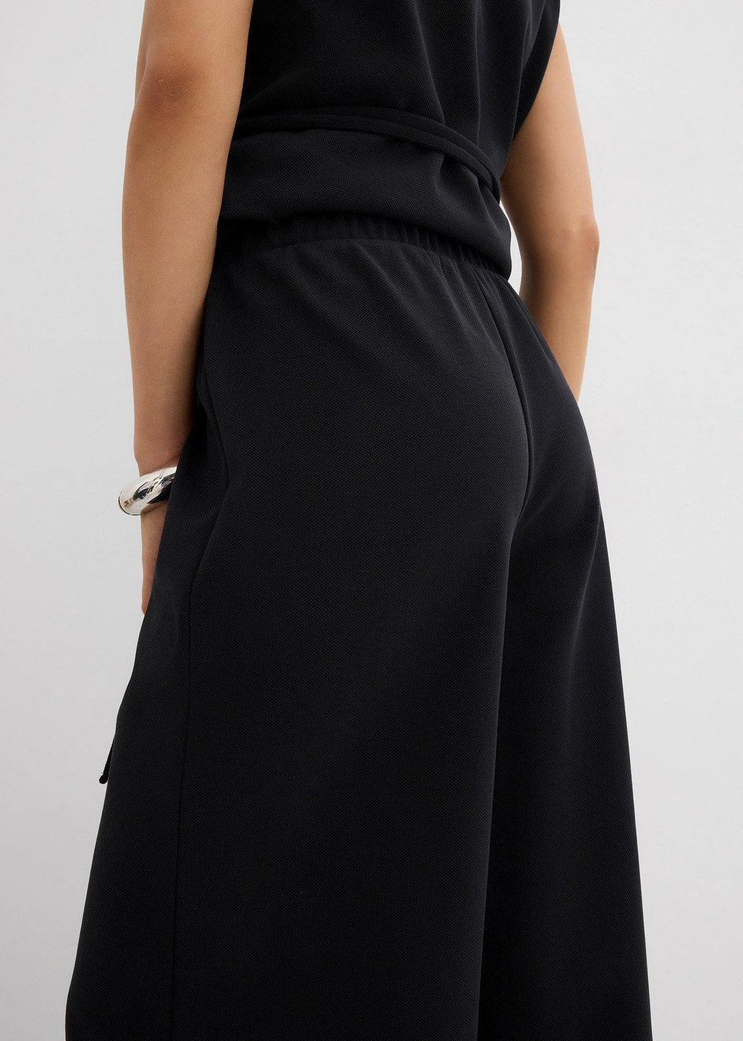 Pantalon large en maille piquée - 3