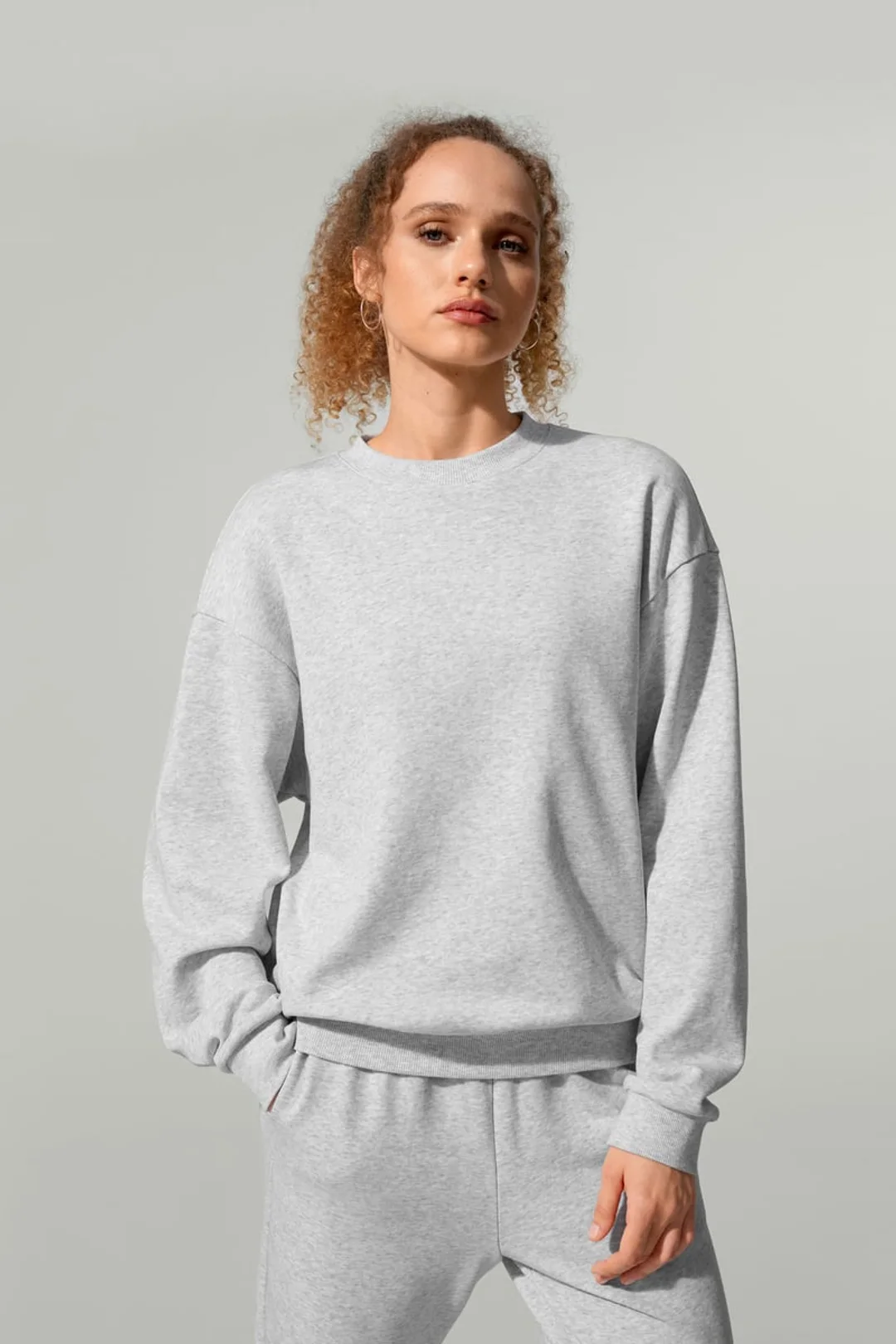 LILYSILK Sweatshirt Ras du Cou Porchlight Balance Noir XL - SILKERRY Doux et Confortable, Épaules Tombantes, Coupe Décontractée