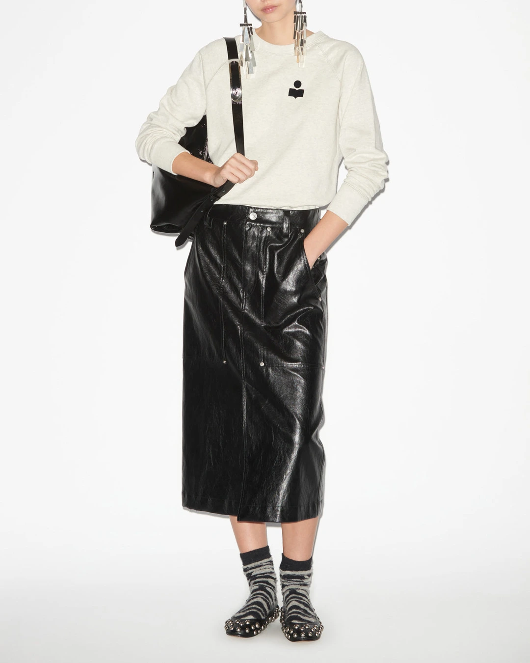 Sweatshirt Milla - Femme - Écru - Taille 42 - Marant Étoile - 3