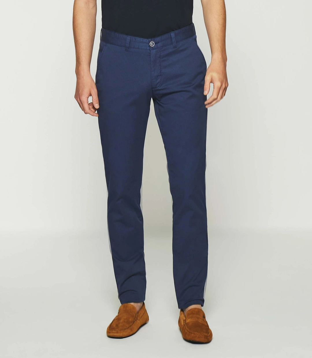 IZAC - Pantalon slim à imprimé marine