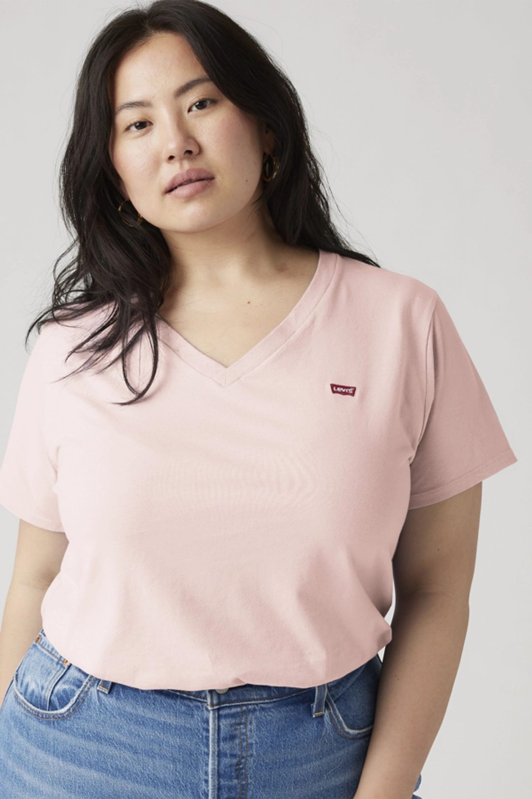 Levi's T Shirt Col V (grandes Tailles) - Femme - Rose / Potpourri - 4X
