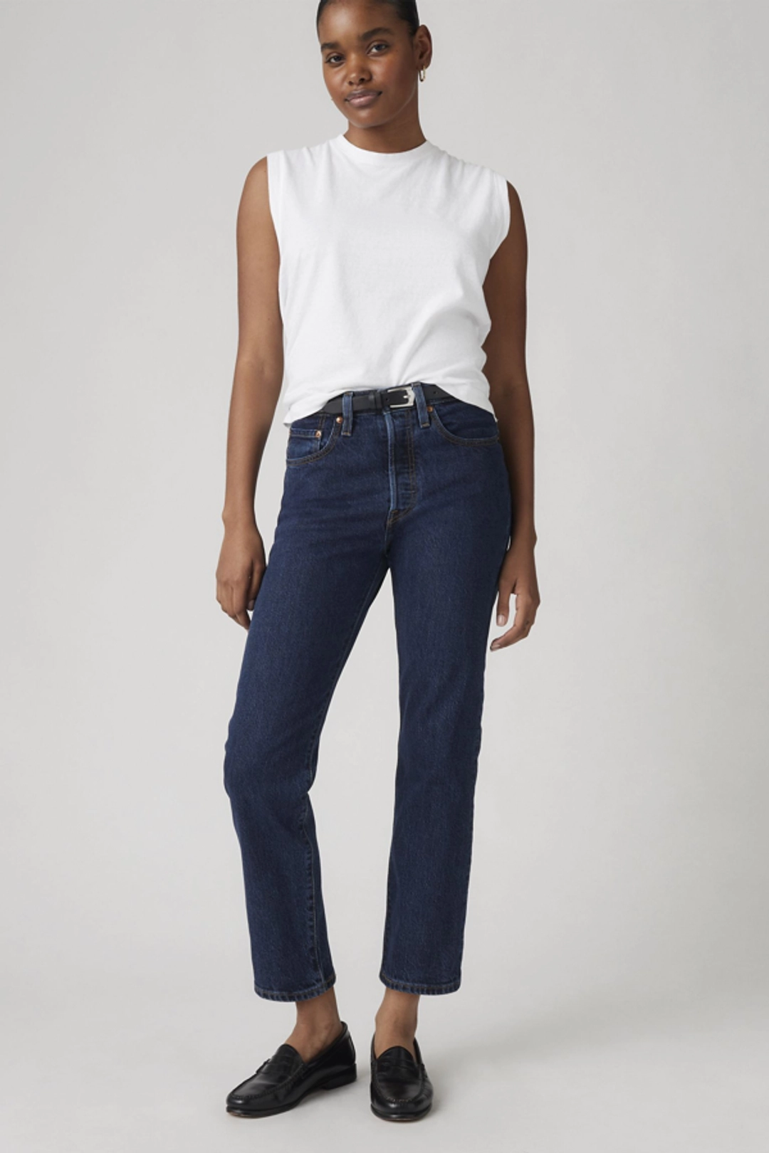 Levi's Jean Coupe Courte 501 - Femme - Noir / Black Sprout - 34X28