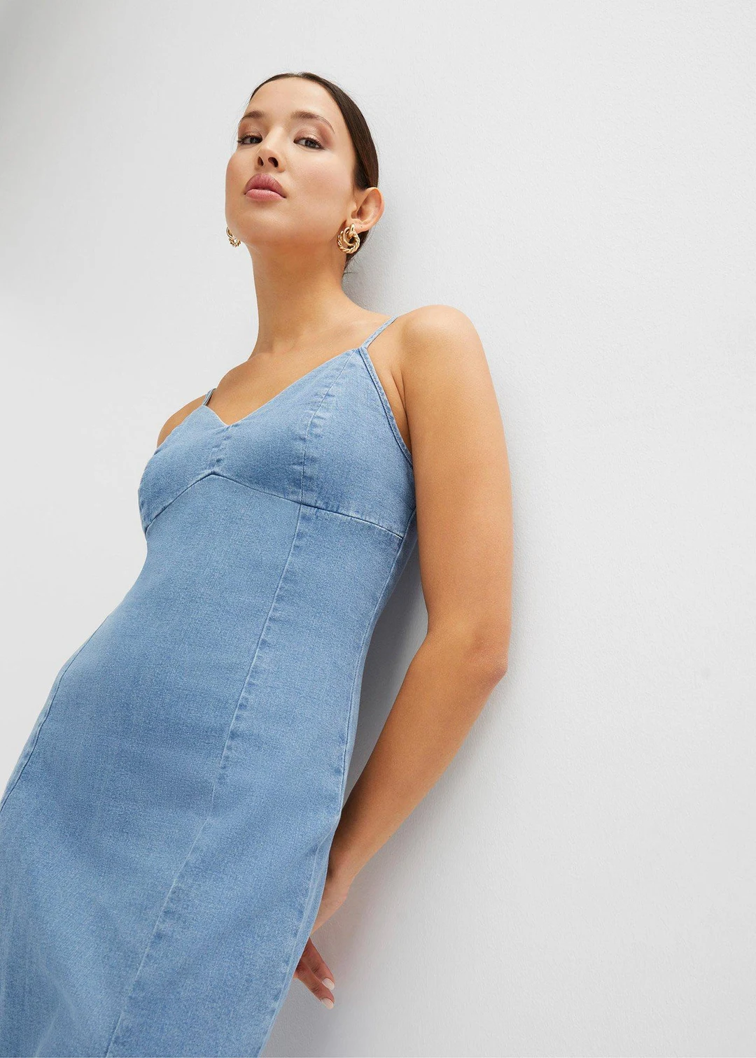 Robe en jean fendue - 3