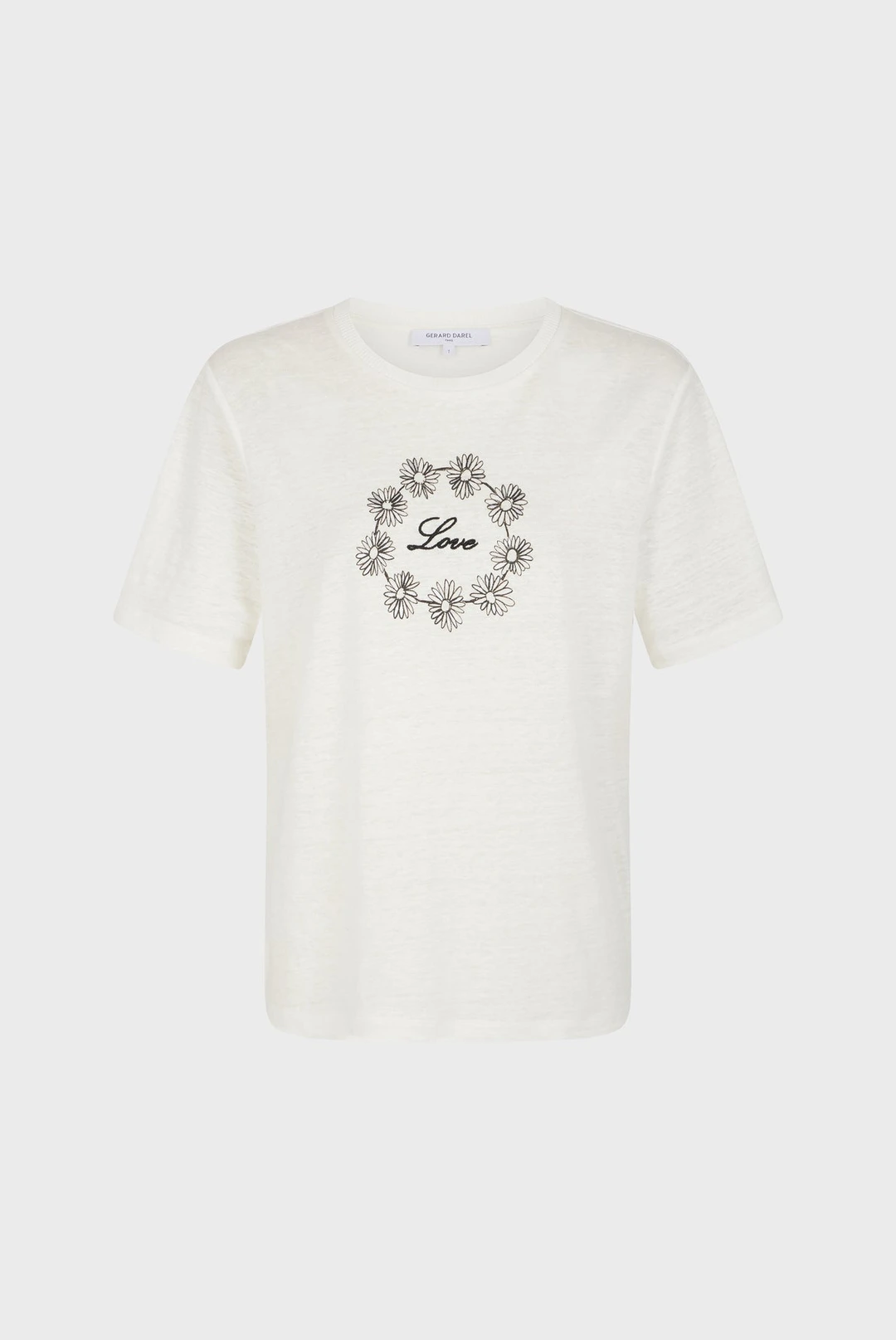 T-shirt Love en lin - MARIETA - Ecru - 5