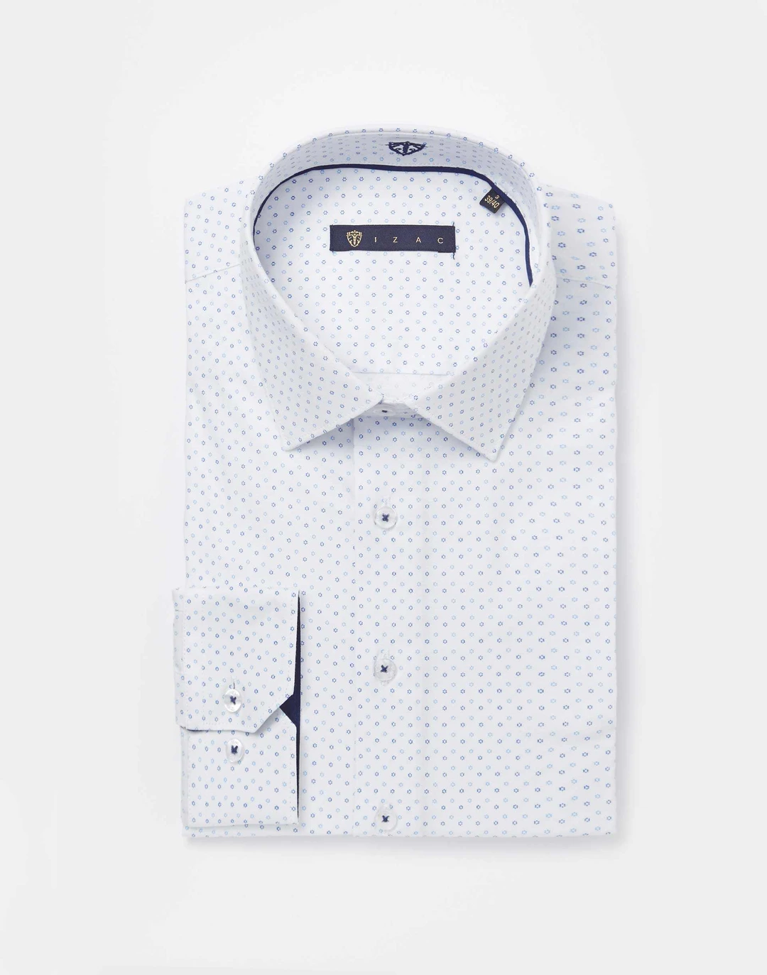 IZAC - Chemise Micro-Motif Ciel