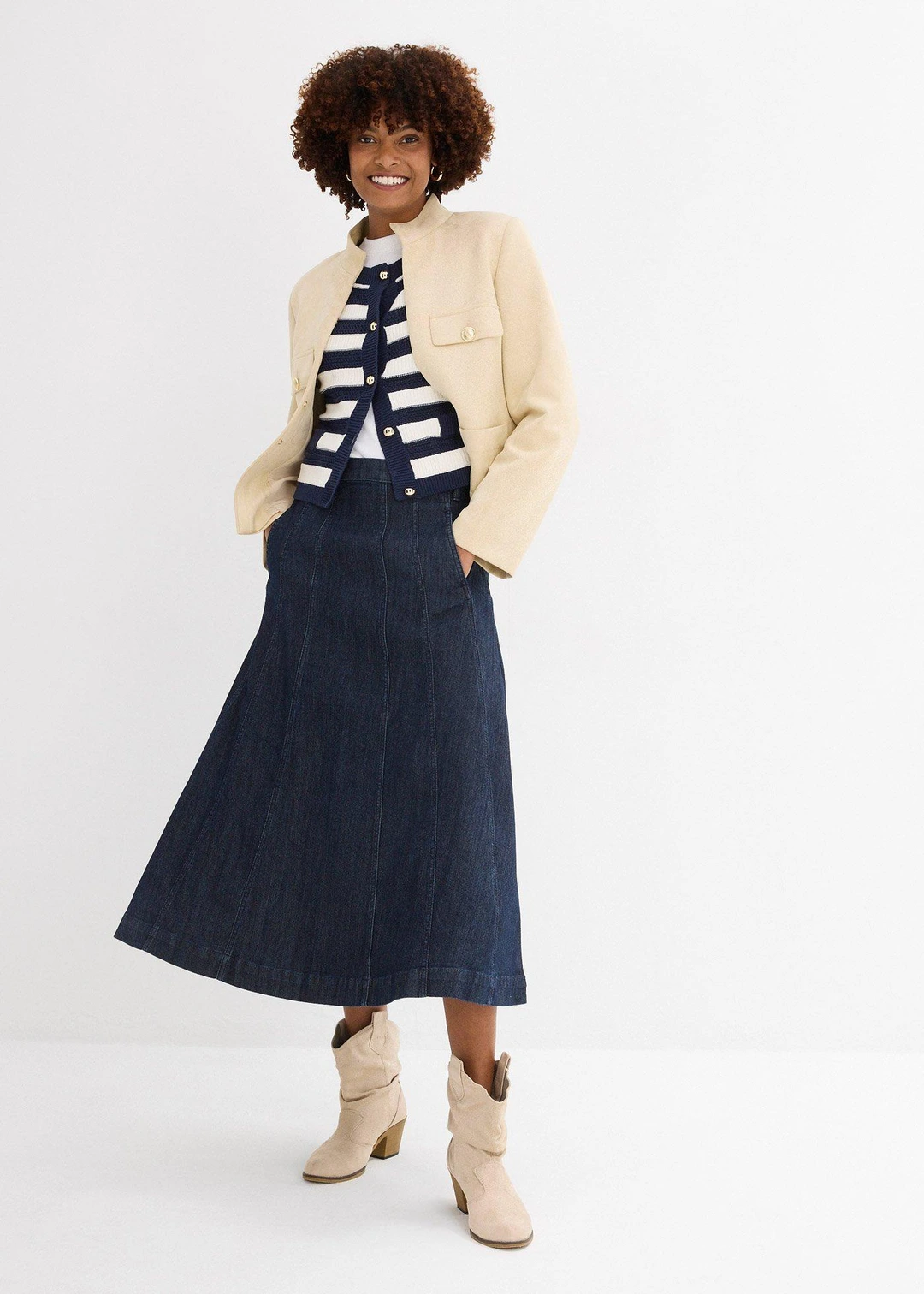 Jupe midi en jean - 2