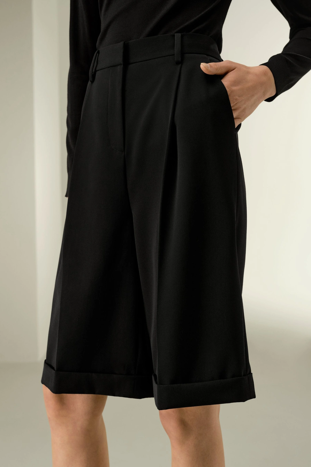 LILYSILK Short En Laine Convient Pour Un Look Décontracté Au Quotidien Laine Mérinos Et 100 % Soie Simple Et Classique Site Officiel Noir 48
