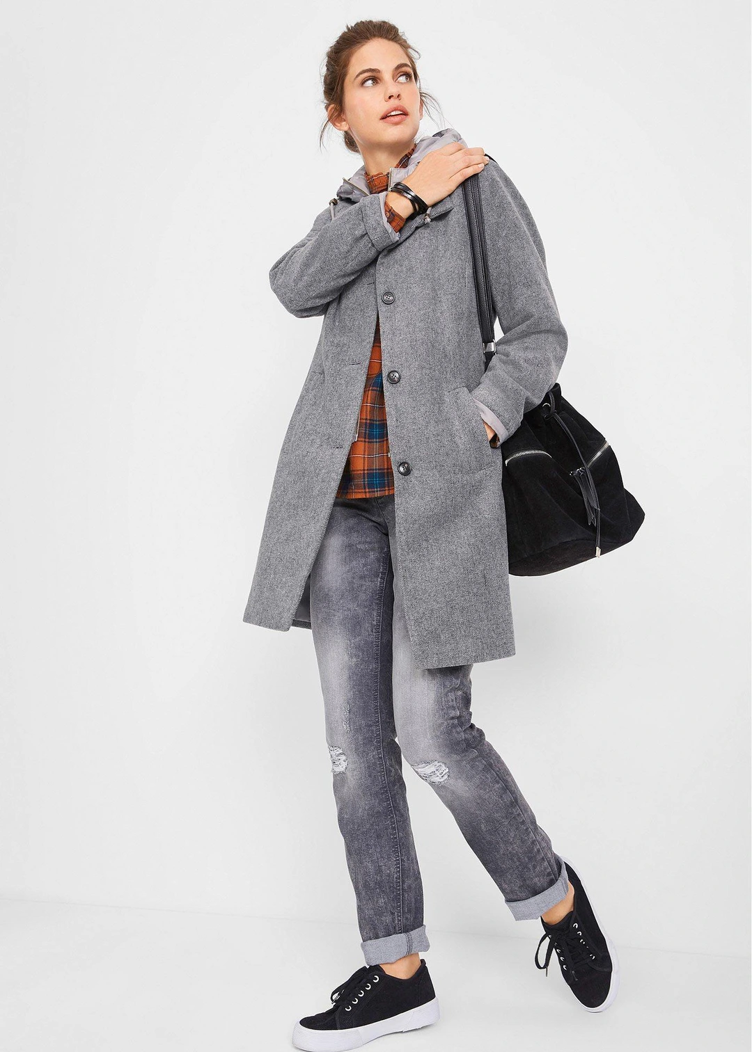 Manteau court d’hiver, style 2en1 - 2