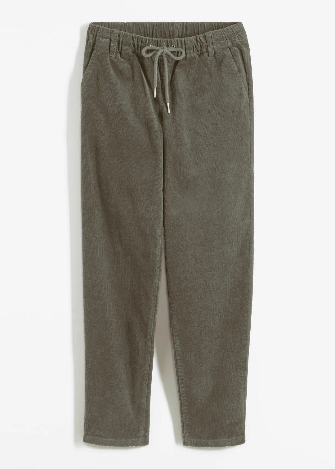 Pantalon en velours côtelé, taille élastiquée