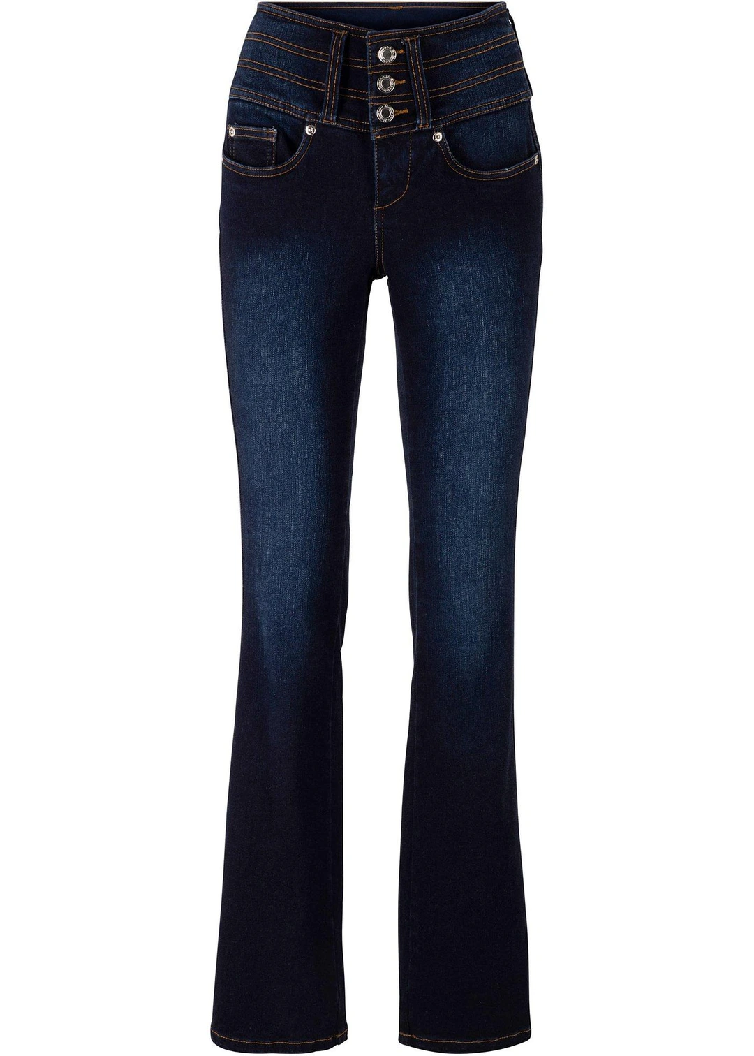 Jean bootcut taille haute, sculptant