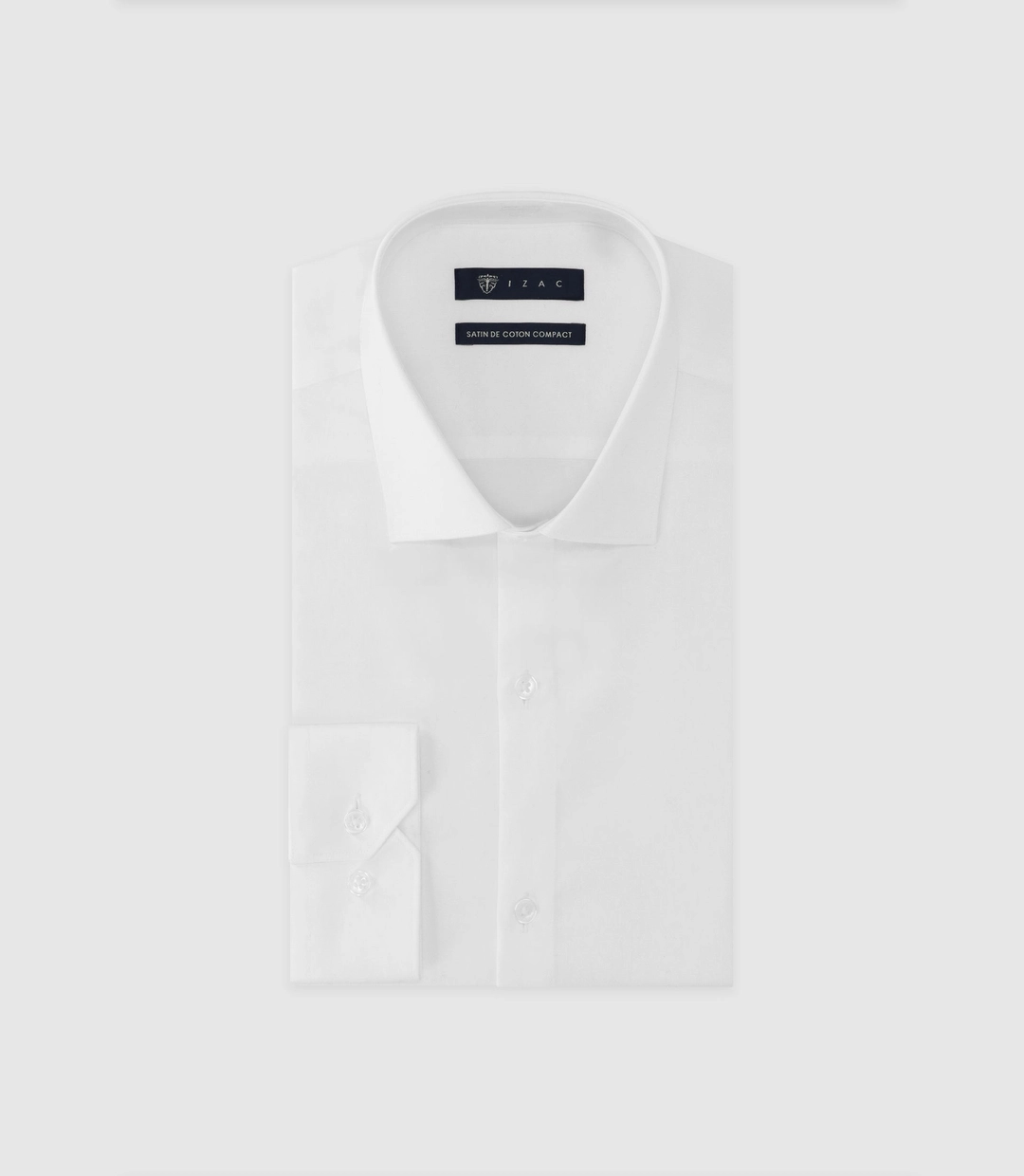 IZAC - Chemise en satin de coton blanche