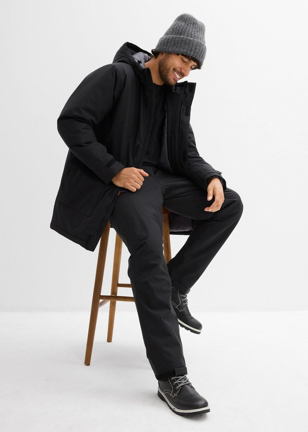Parka imperméable en matière technique avec doublure matelassée