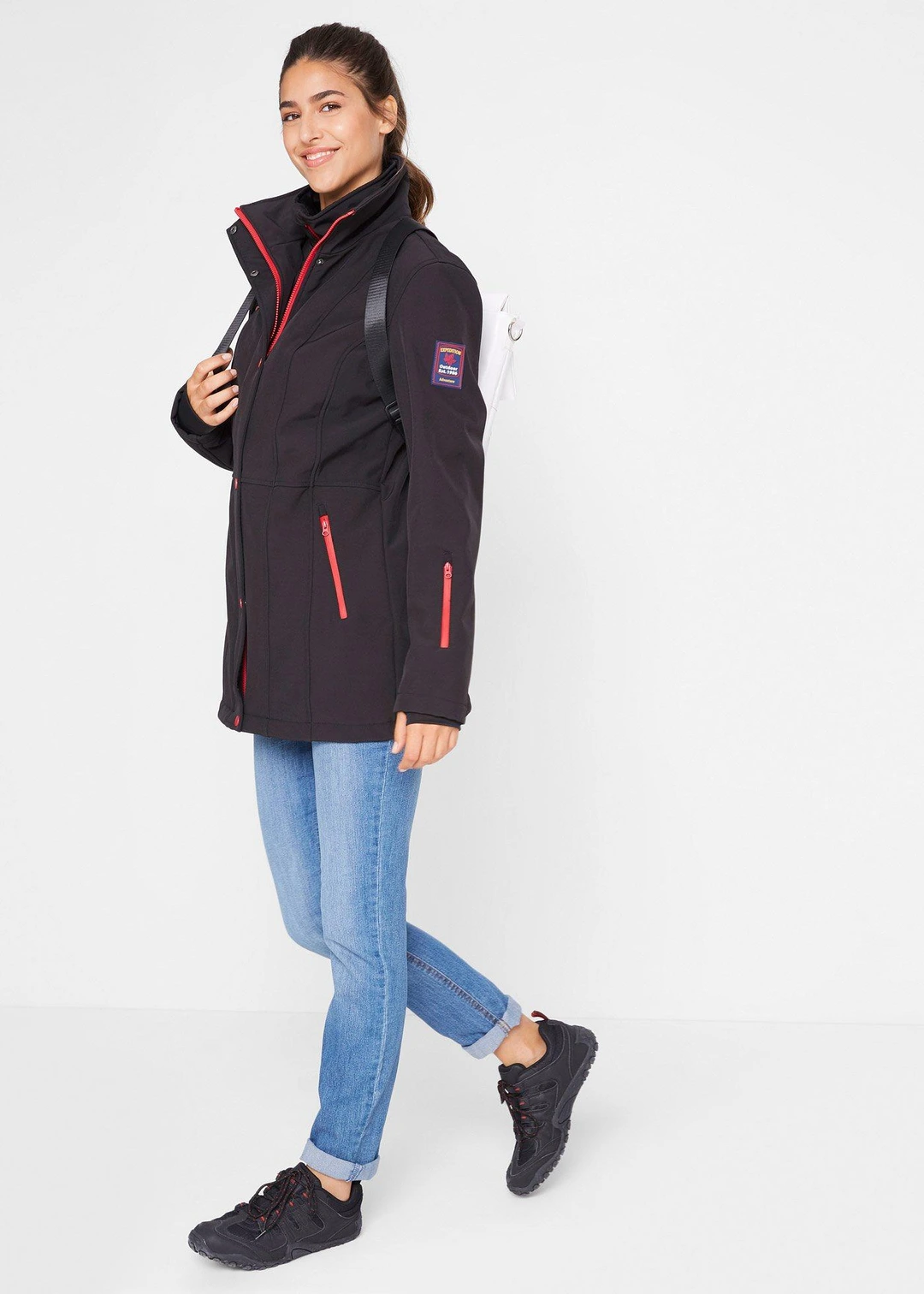 Longue parka en softshell extensible et déperlant - 2