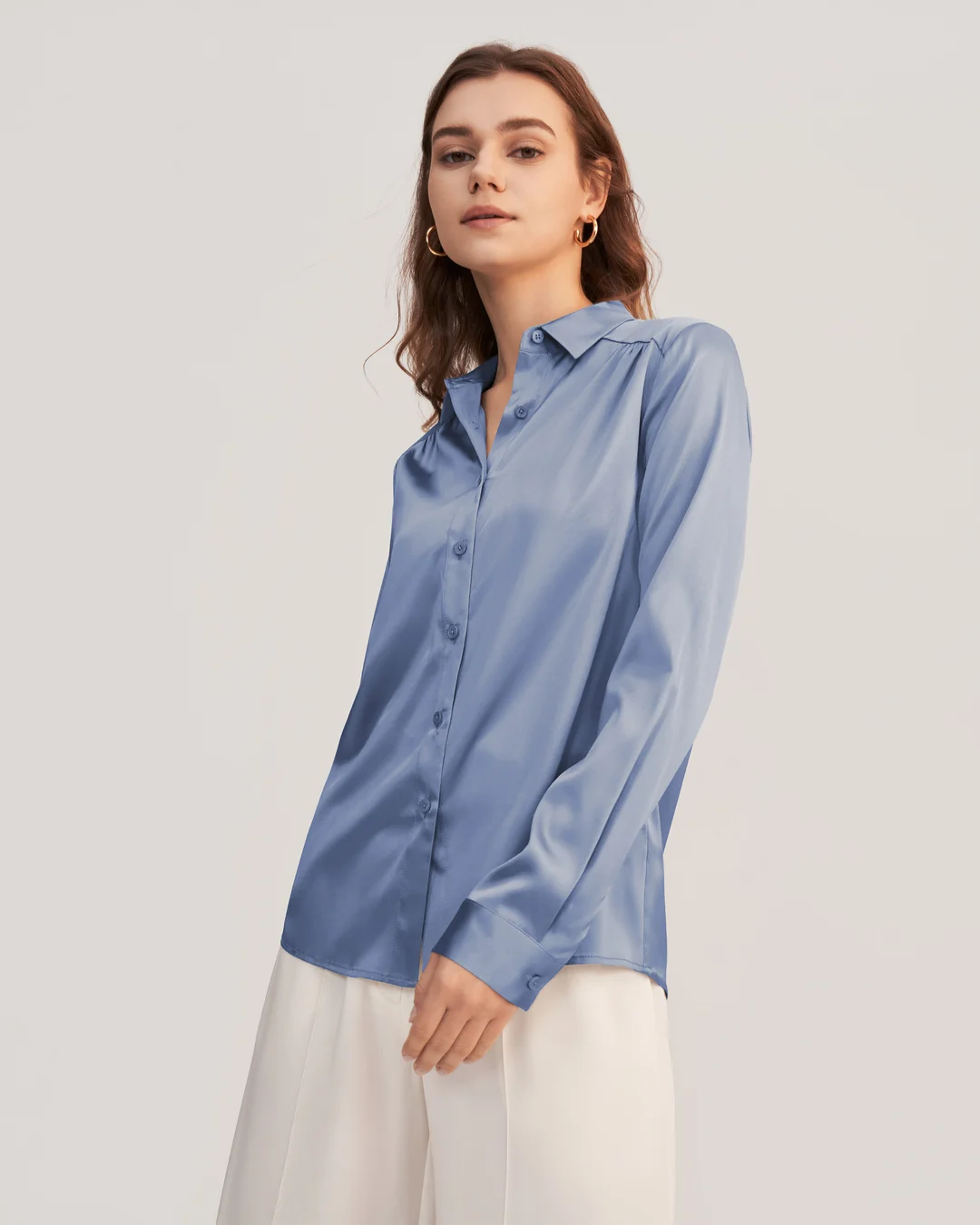 LILYSILK Chemisier En Soie De Mûrier Naturelle Manches Longues
