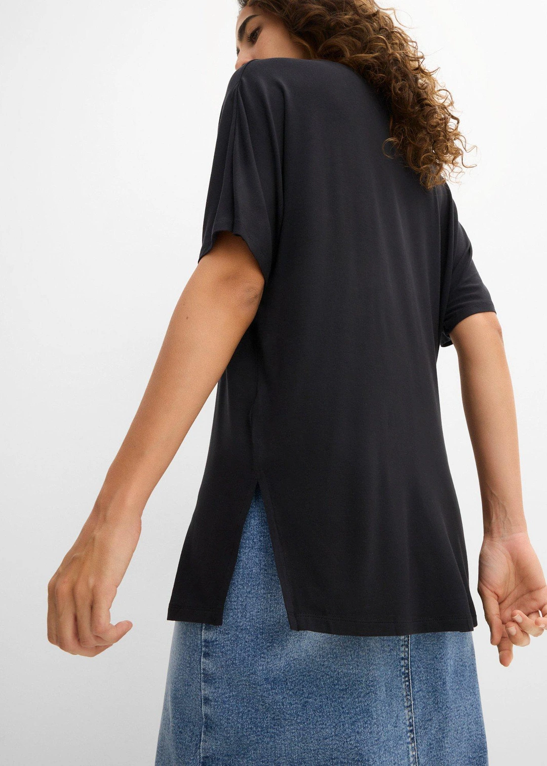 T-shirt long en viscose extensible - 3