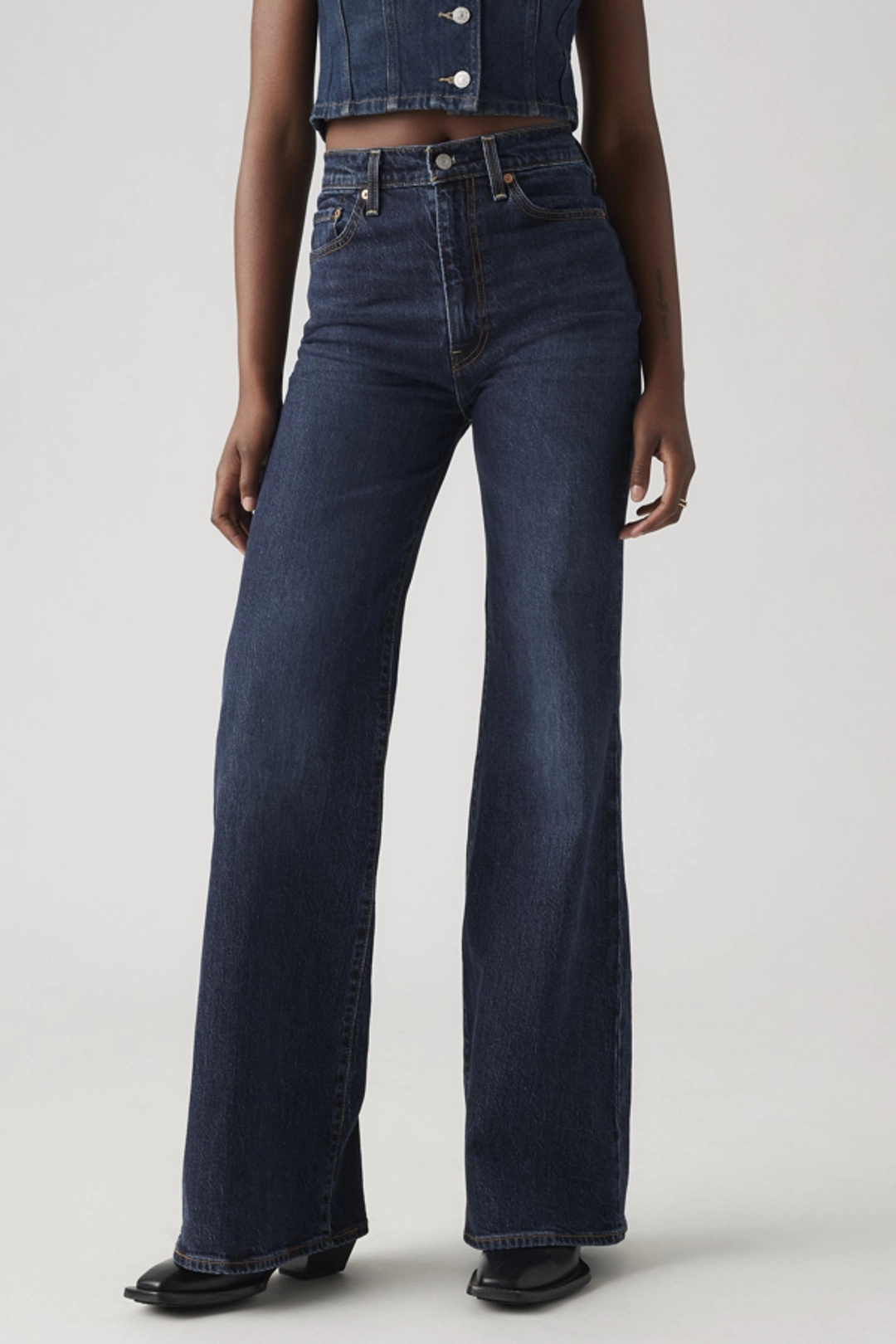 Levi's Jean Ribcage Patte D'eph - Femme - Bleu / Next Saturday No Crease - 34X32 - 2