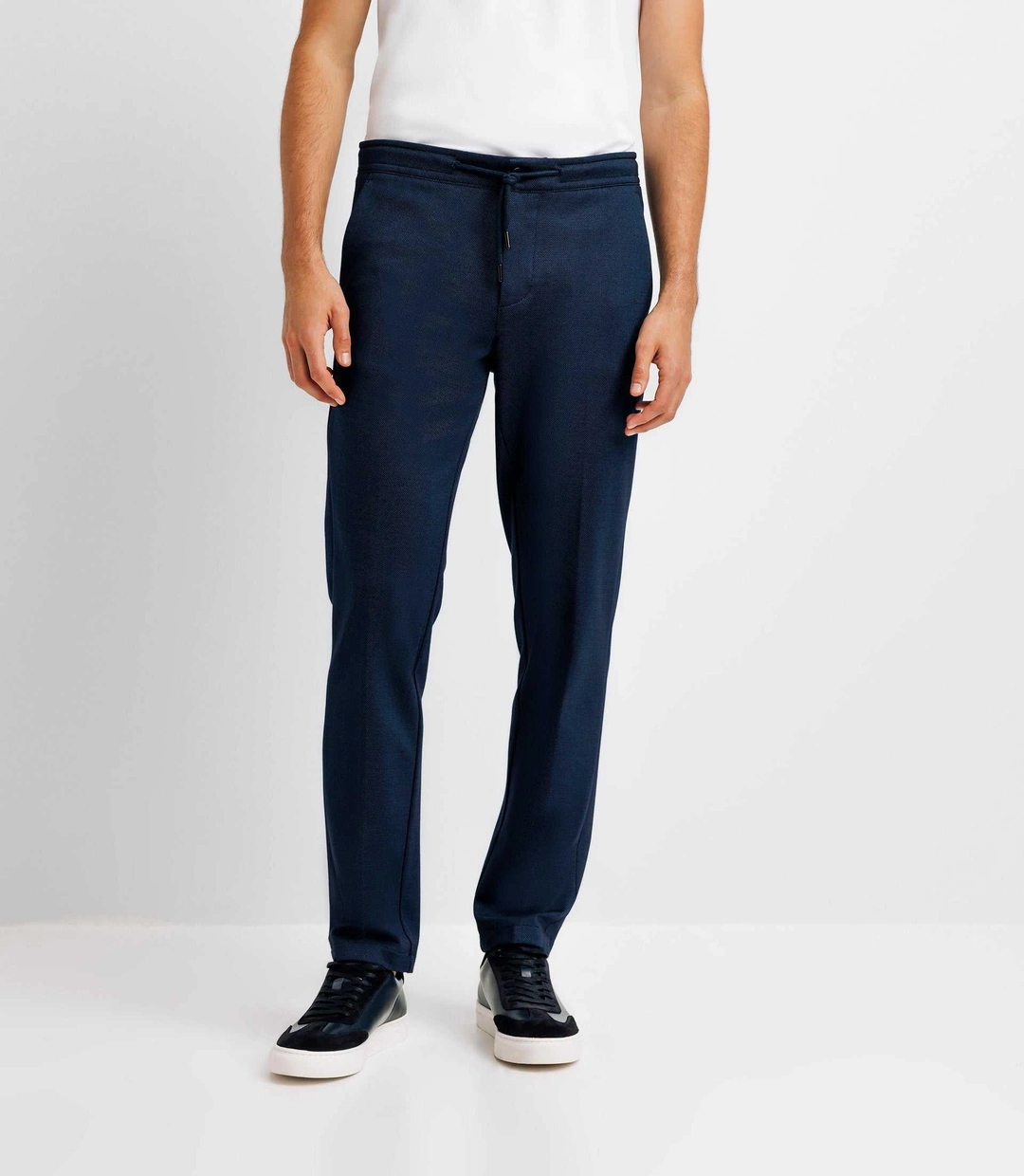 IZAC - Pantalon chino taille élastique marine