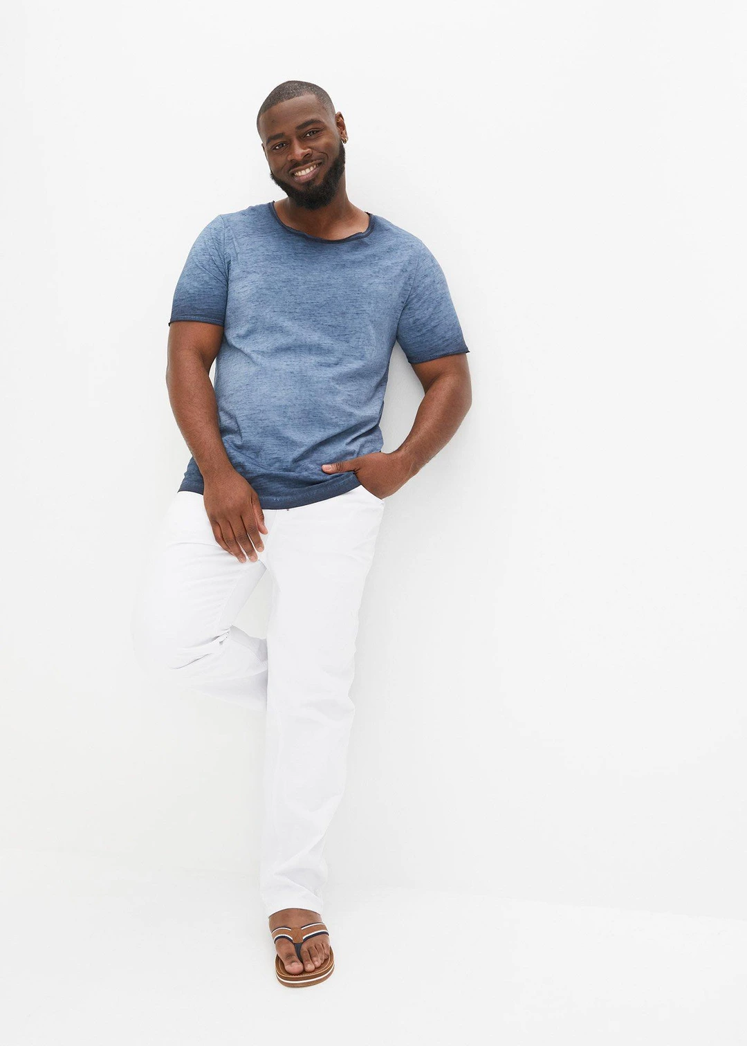 T-shirt 100% coton, aspect délavé - 2