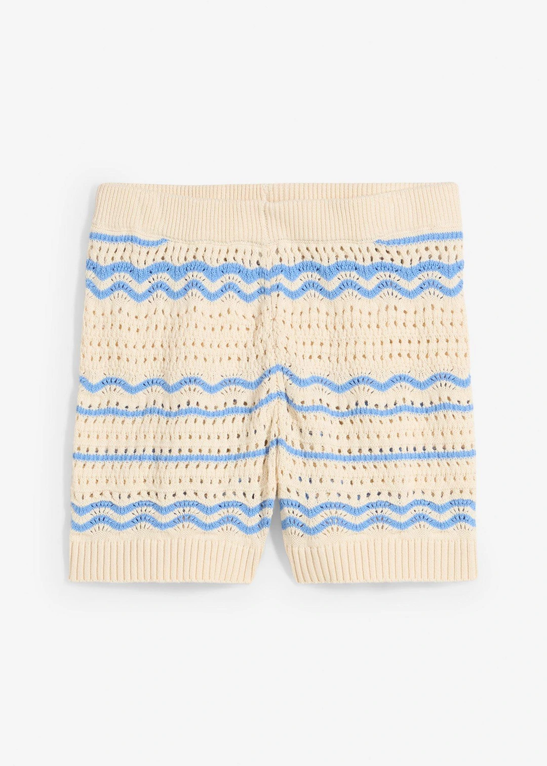 Short en maille aérienne coton et lin