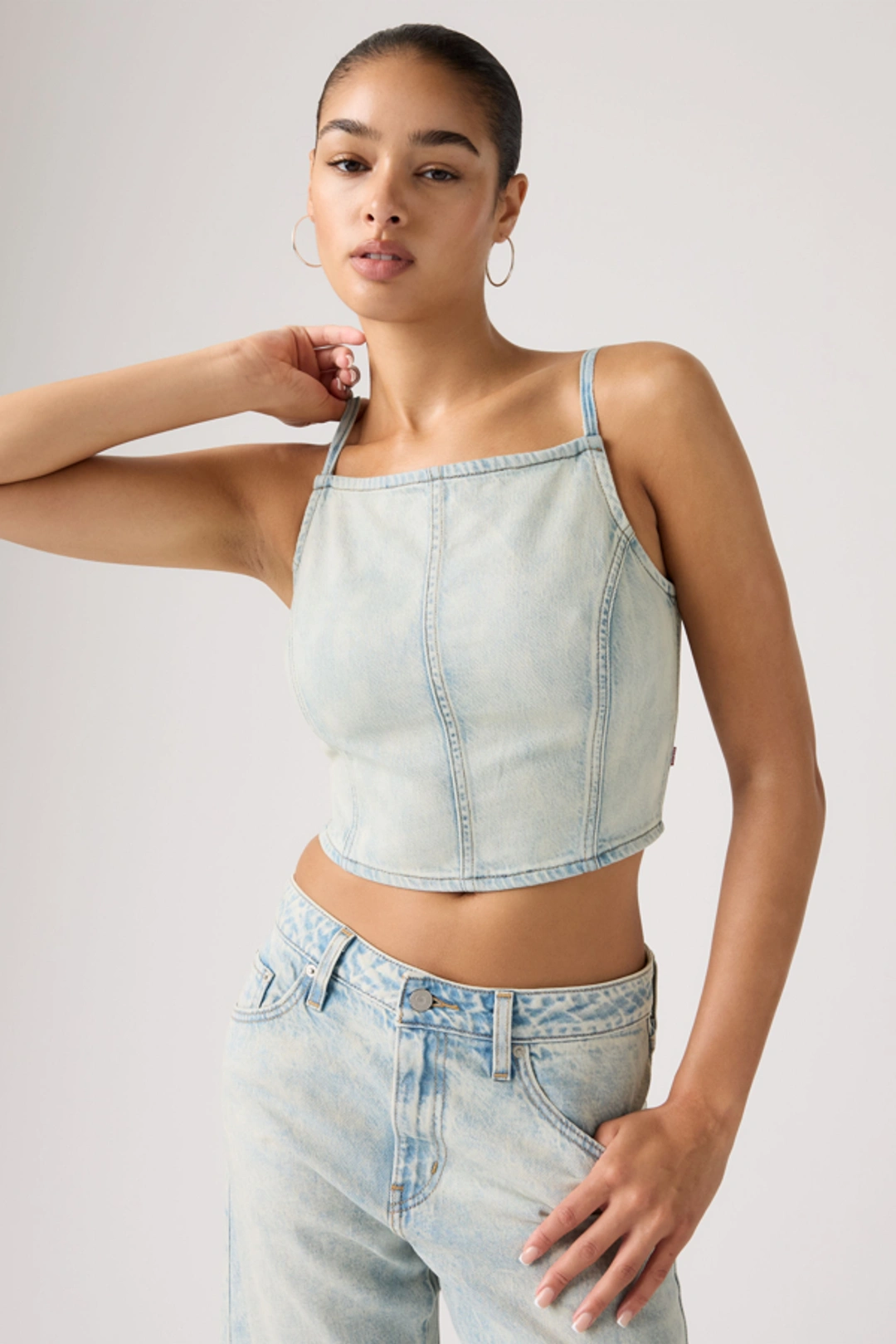 Levi's Débardeur Encolure Carrée - Femme - Bleu / Cielito Lindo - XS