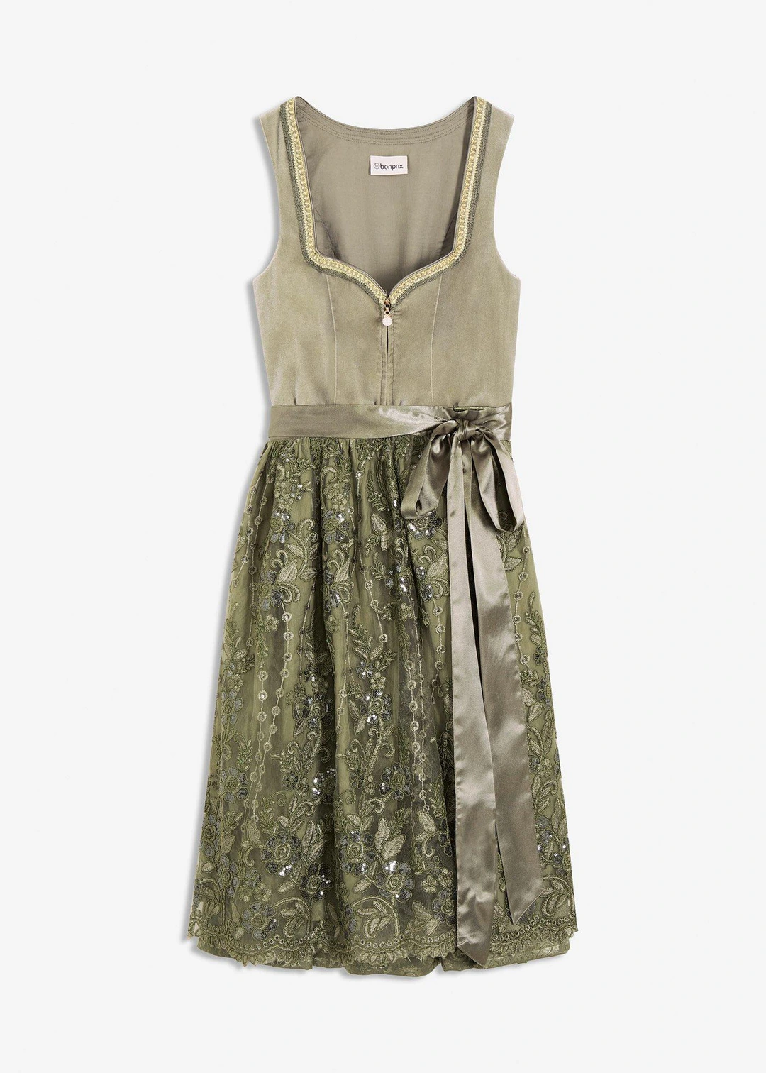 Dirndl avec tablier (ens. 2 pces)