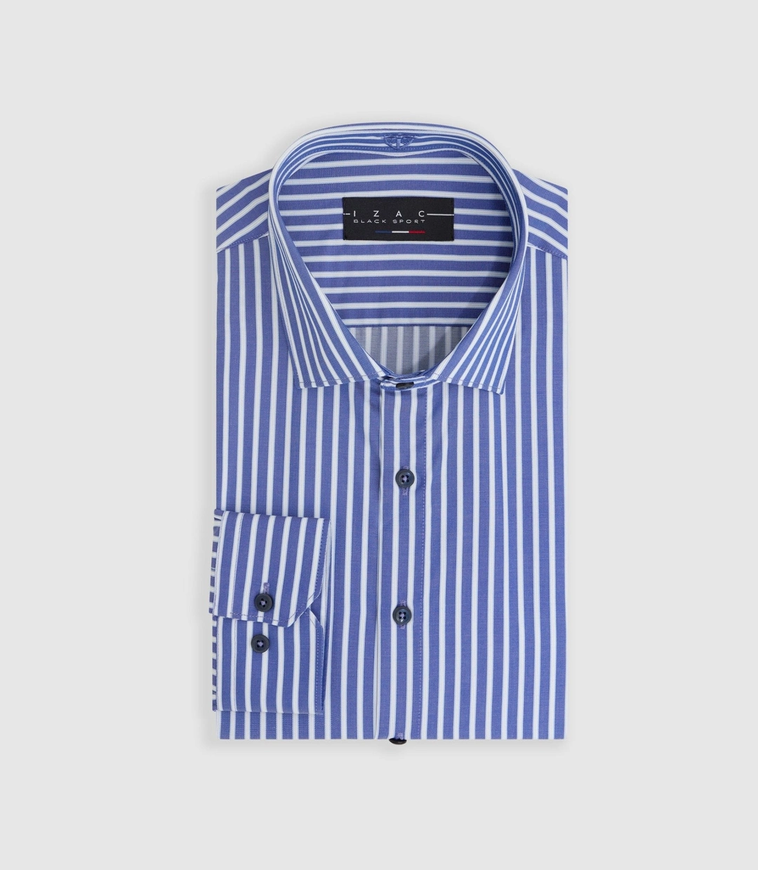 IZAC - Chemise à rayures bleu ciel ''Mayol''