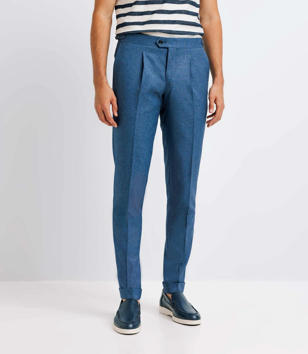 IZAC - Pantalon ville séparable bleu effet denim