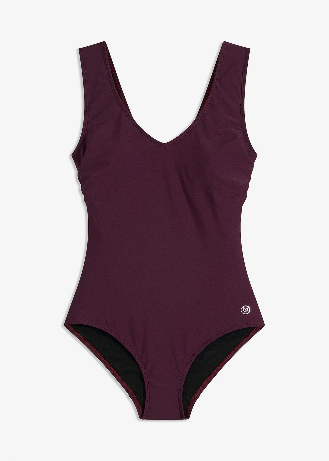 Maillot 1 pièce sculptant à col en V, maintien modéré
