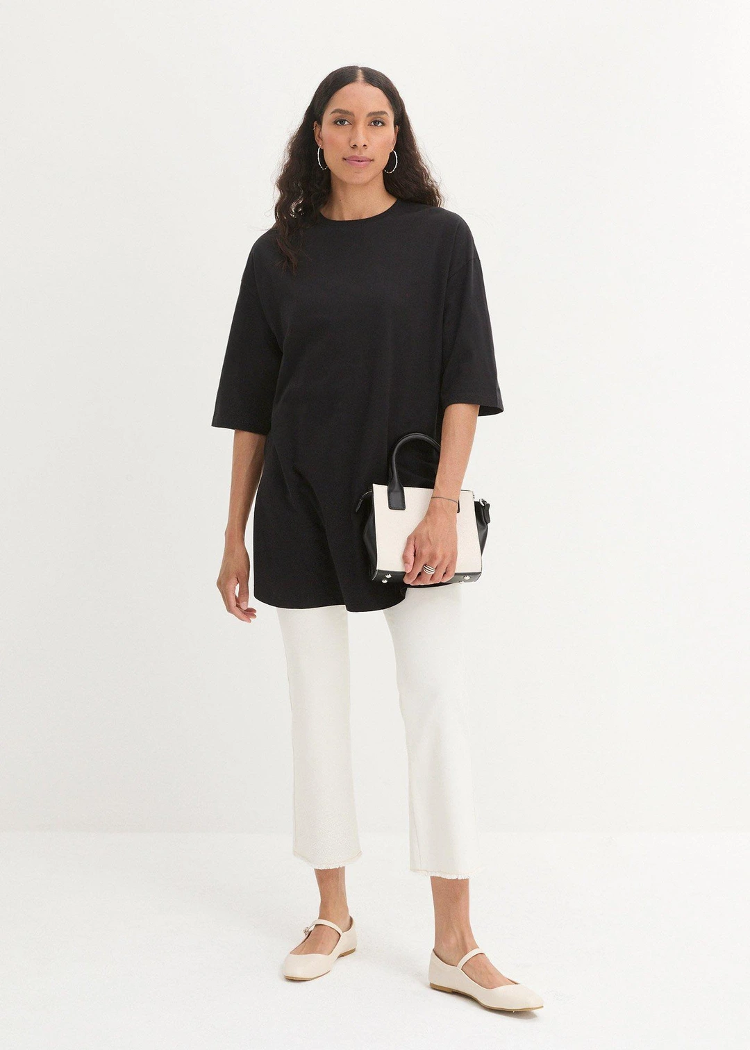 T-shirt long oversize 100% coton - 2